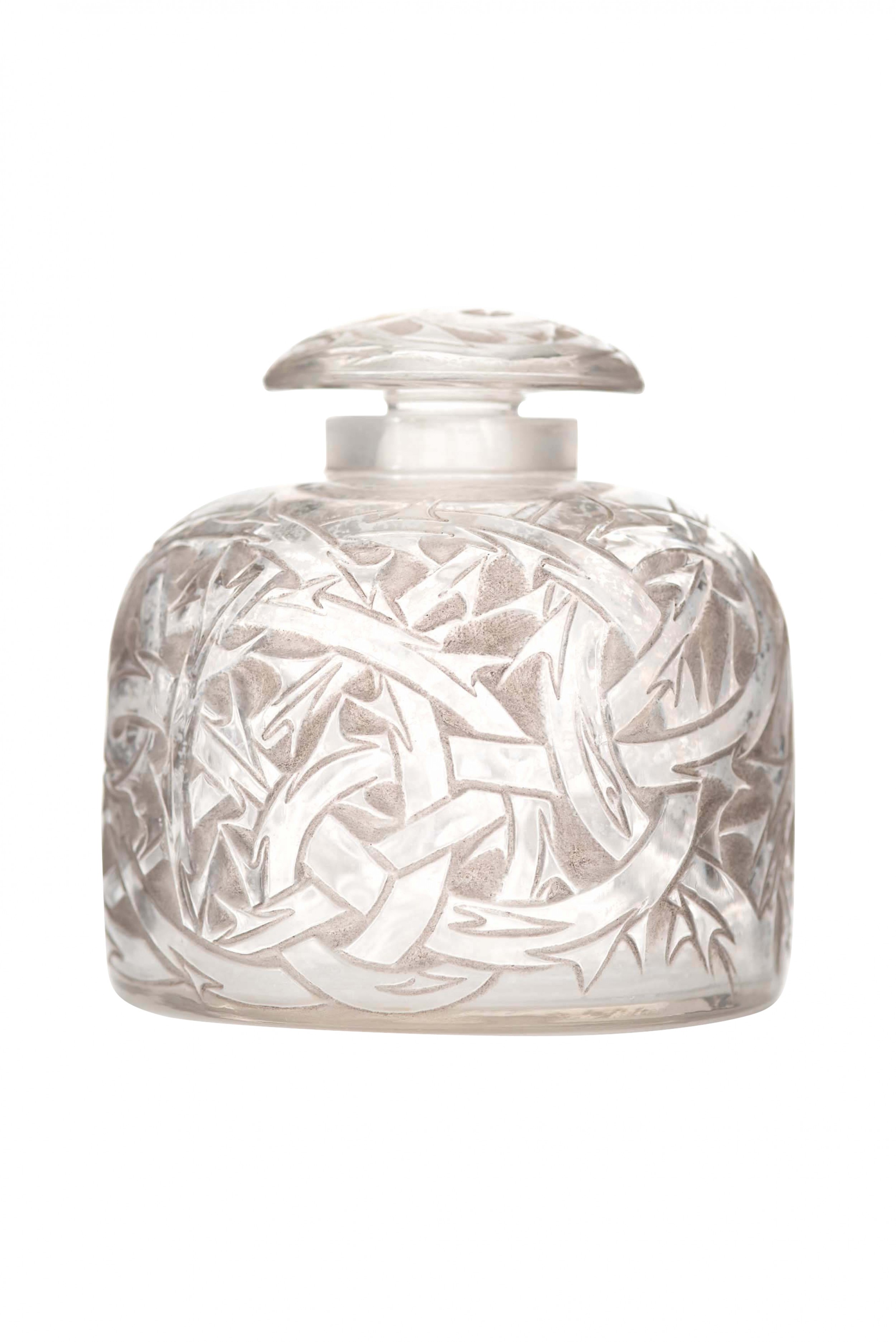 French art deco lalique briar pattern perfume bottle