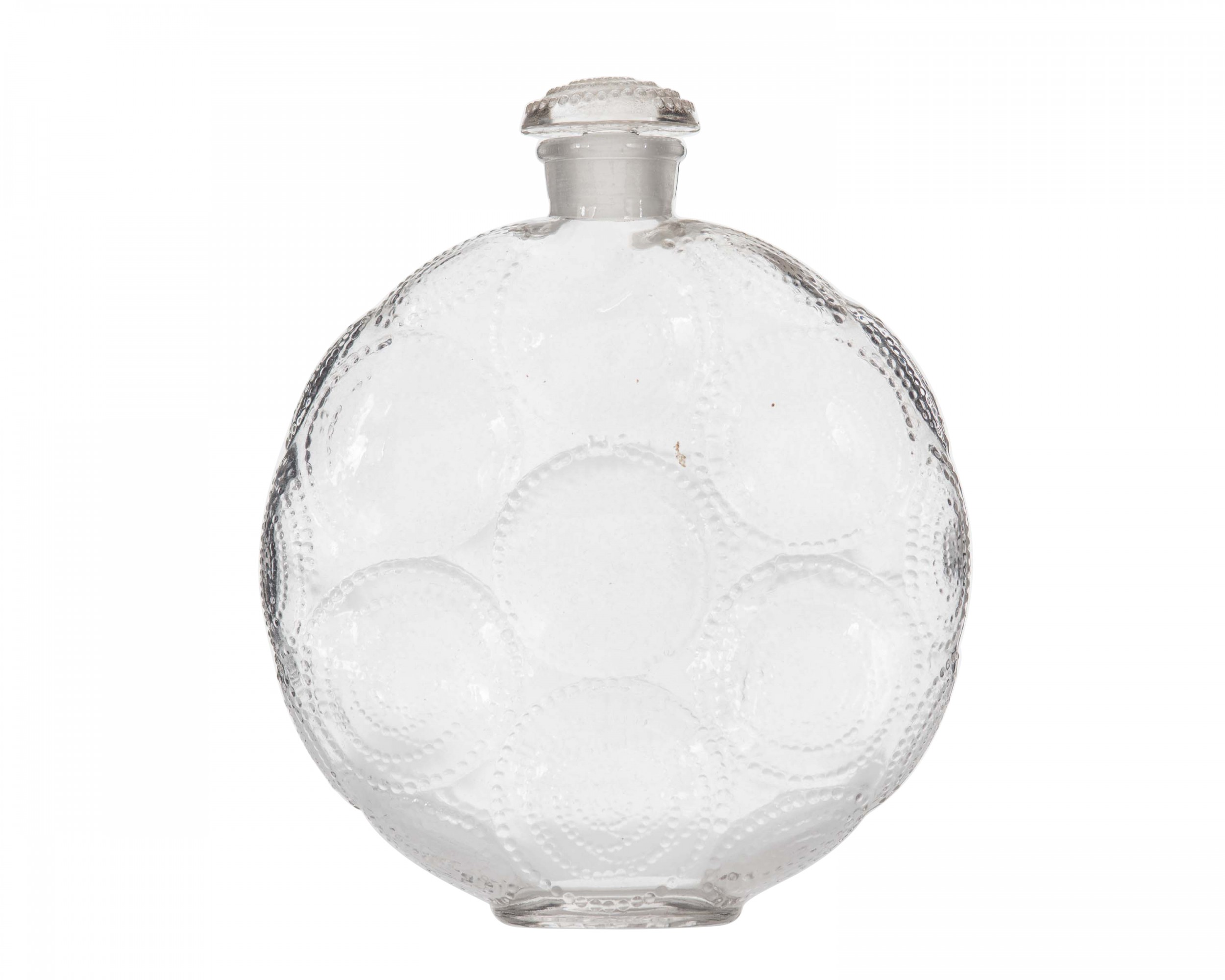 French art deco forvil lalique glass perfume bottle