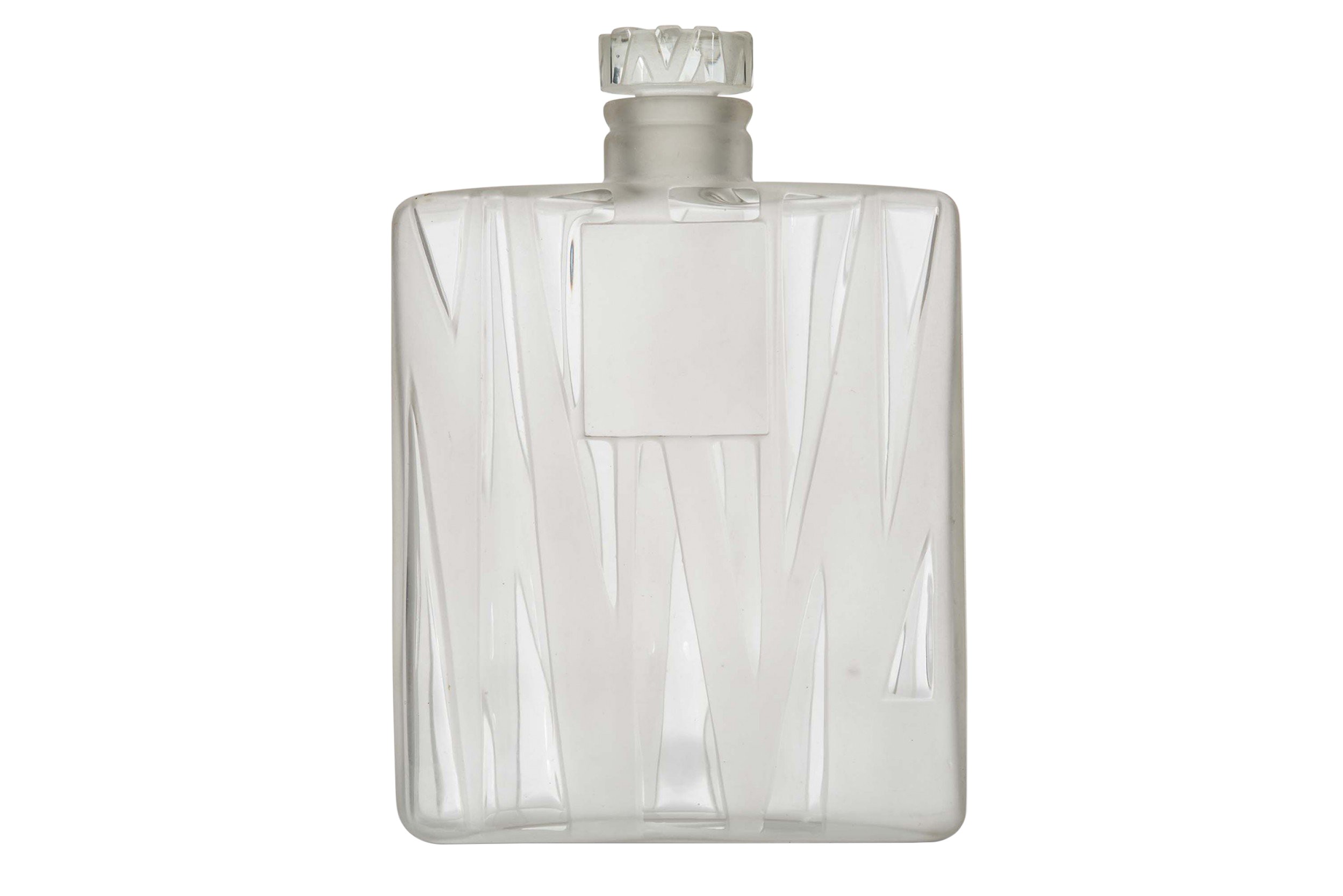 Vintage frosted glass perfume bottle