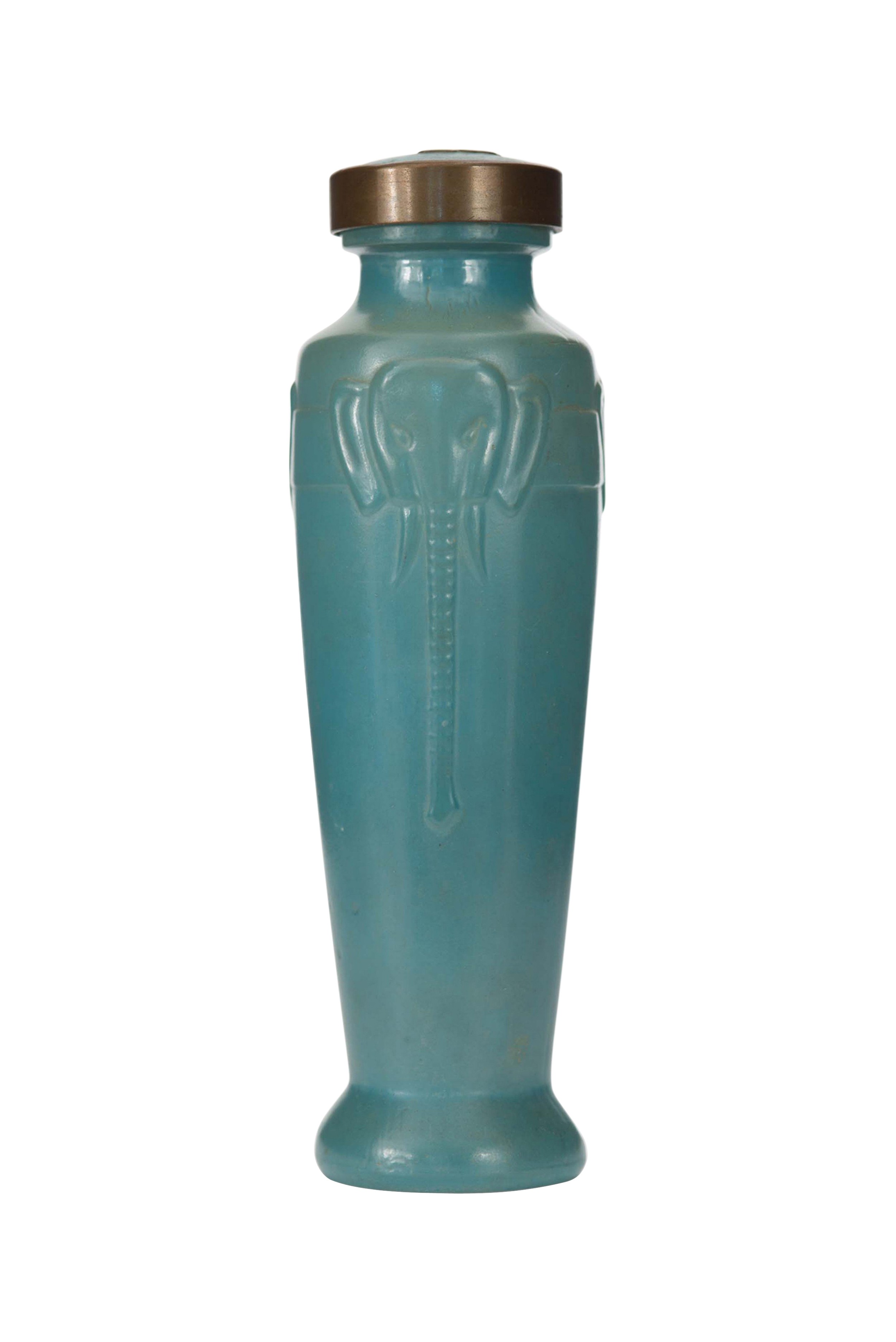 Vintage jade glass perfume bottle