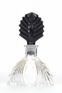 French art deco glass perfume bottle
