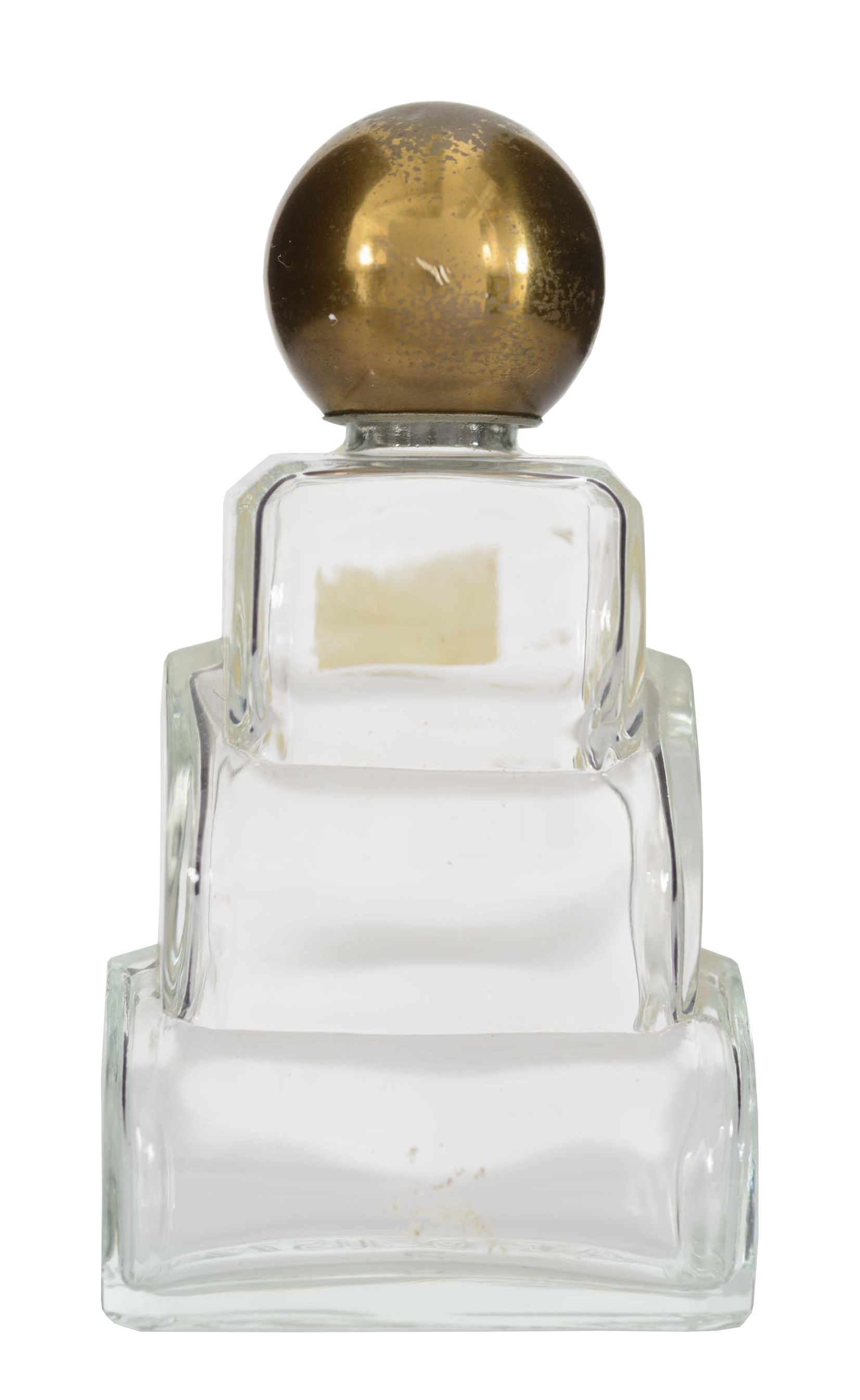 French art deco tiered glass perfume bottle 1