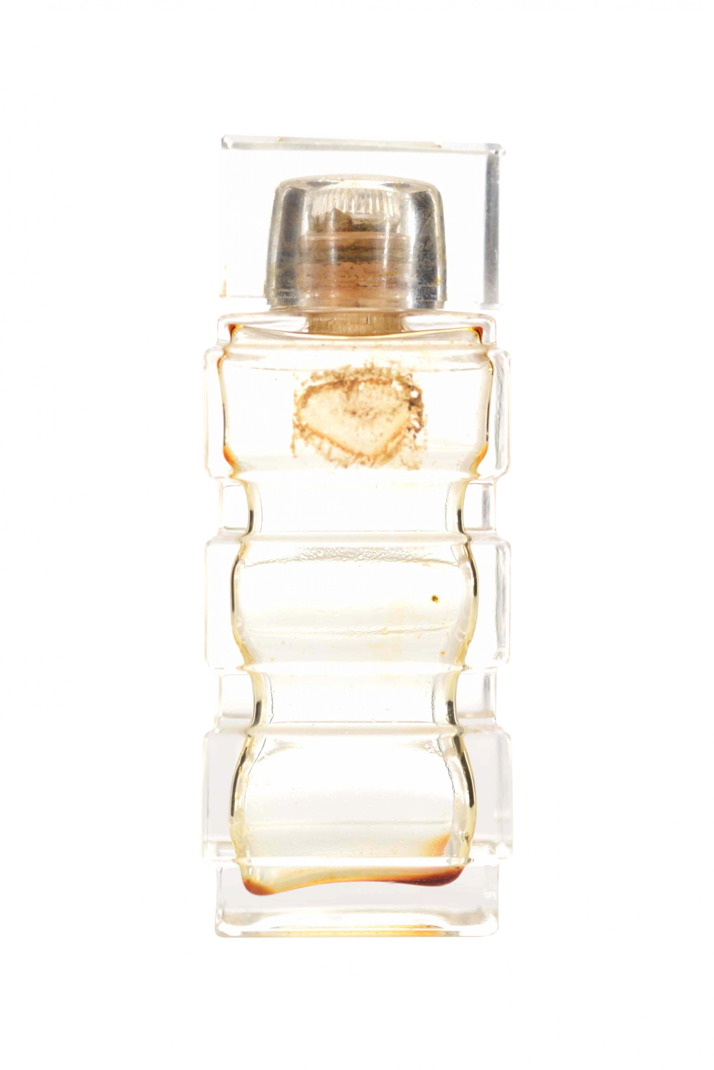 French art deco tiered glass perfume bottle