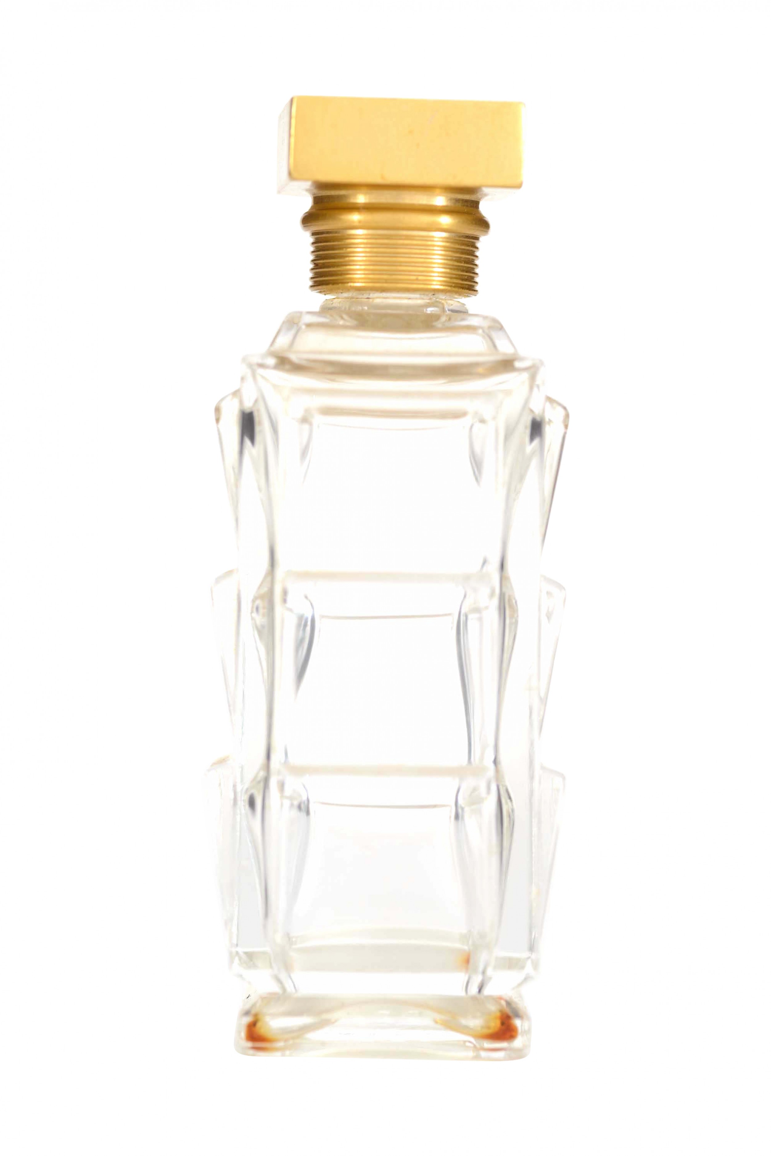 French art deco glass perfume bottle 4