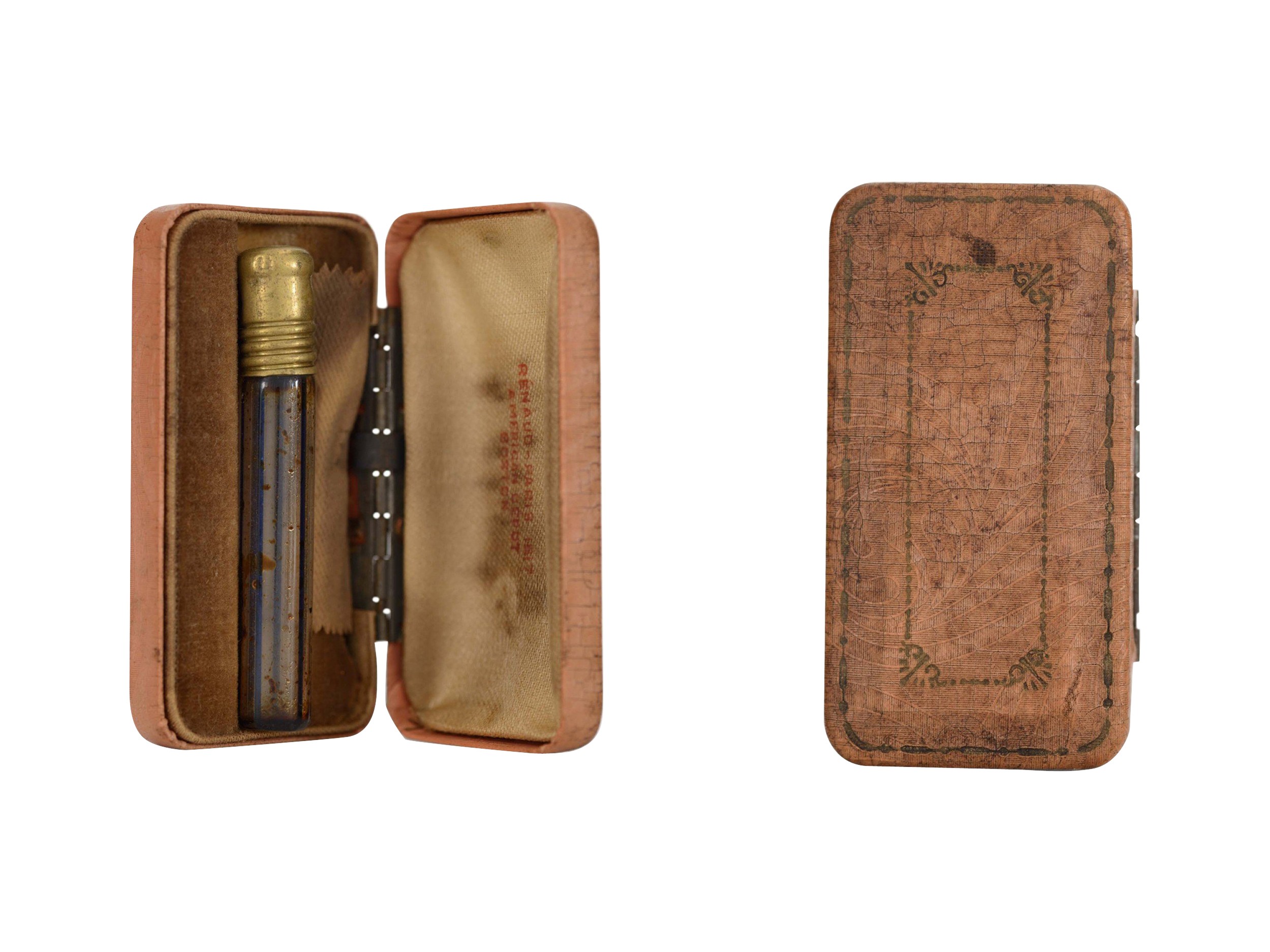 Vintage french renaud perfume vial with case