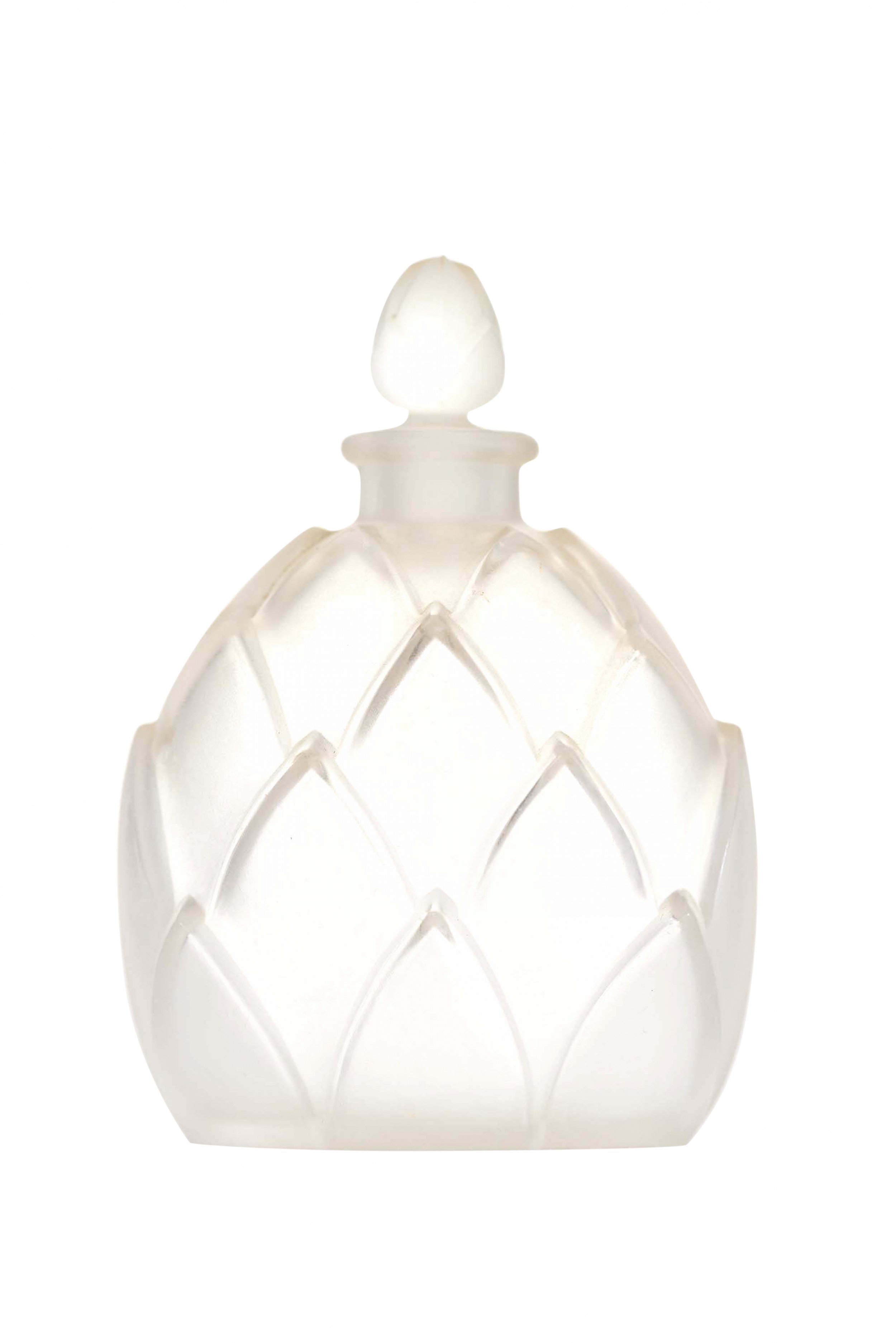 French art deco marquila for feuilles lalique perfume bottle