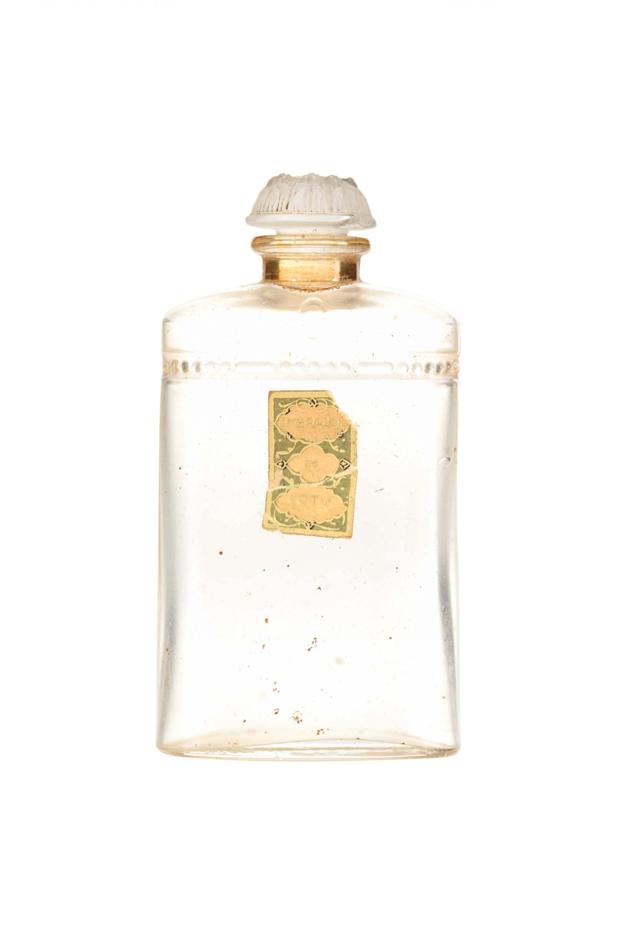 French art deco emeraude de coty lalique perfume bottle