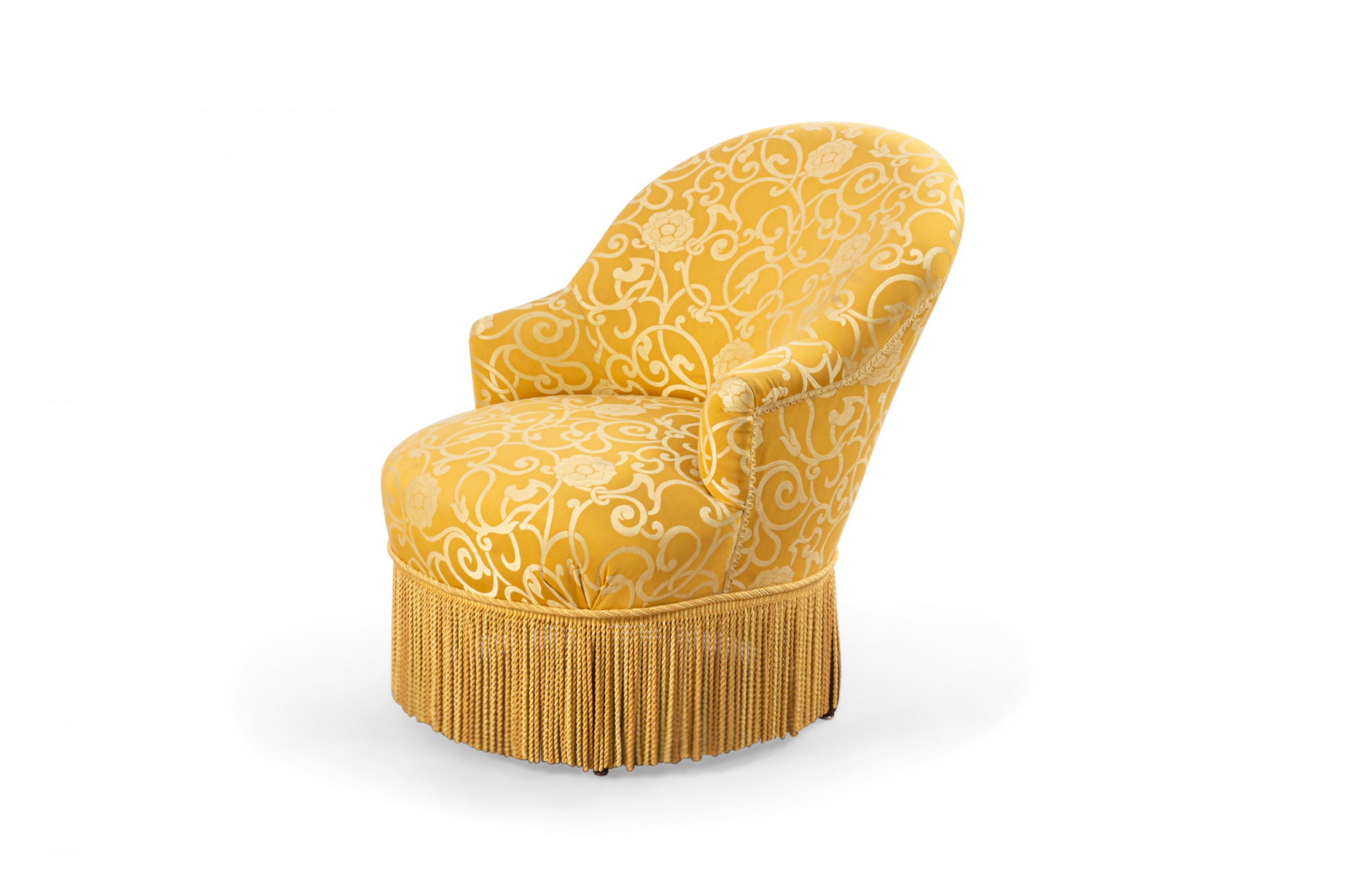 19th Century Floral Upholstered Boudoir Chair