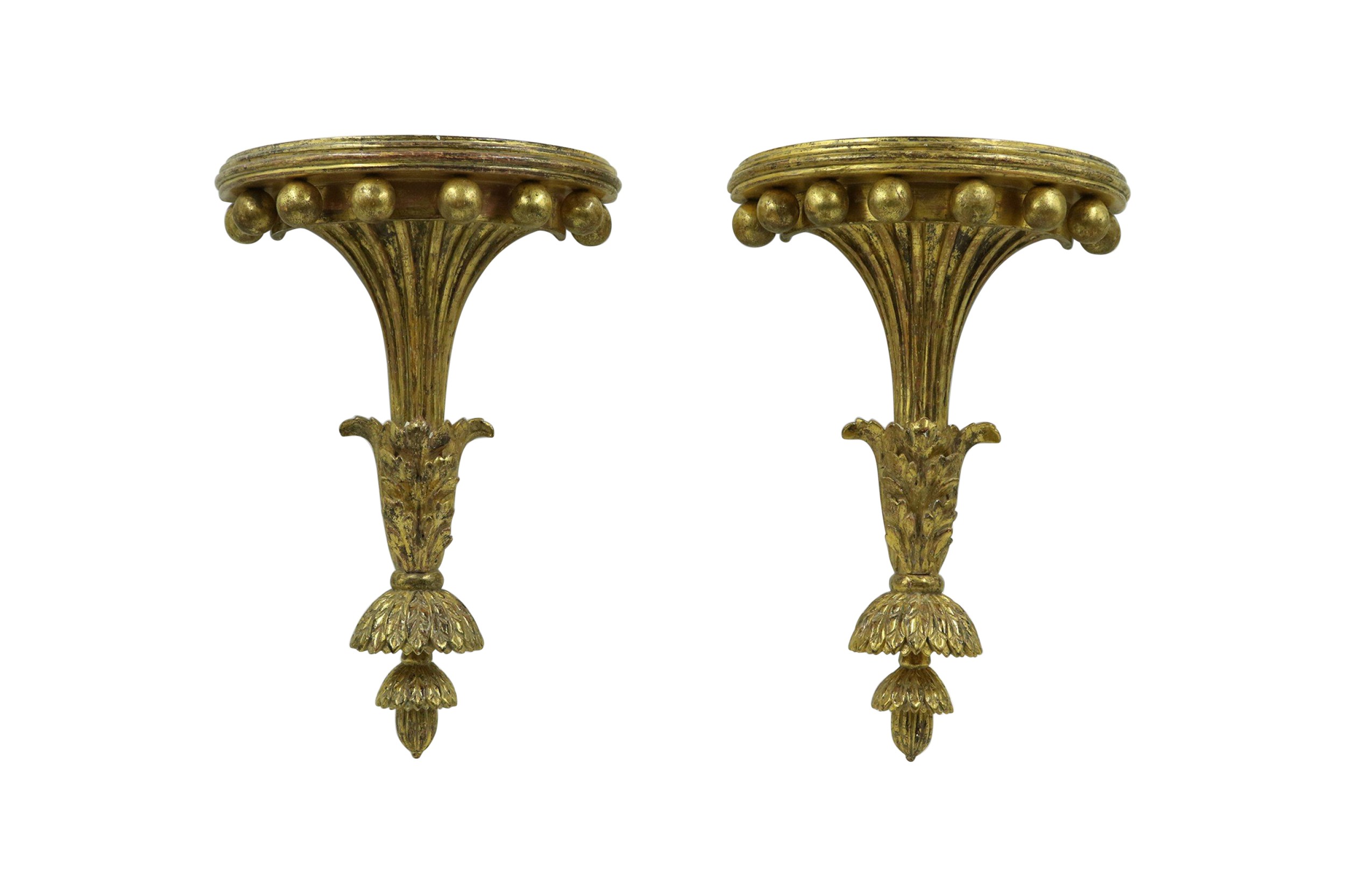 Italian neoclassic carved giltwood wall shelf