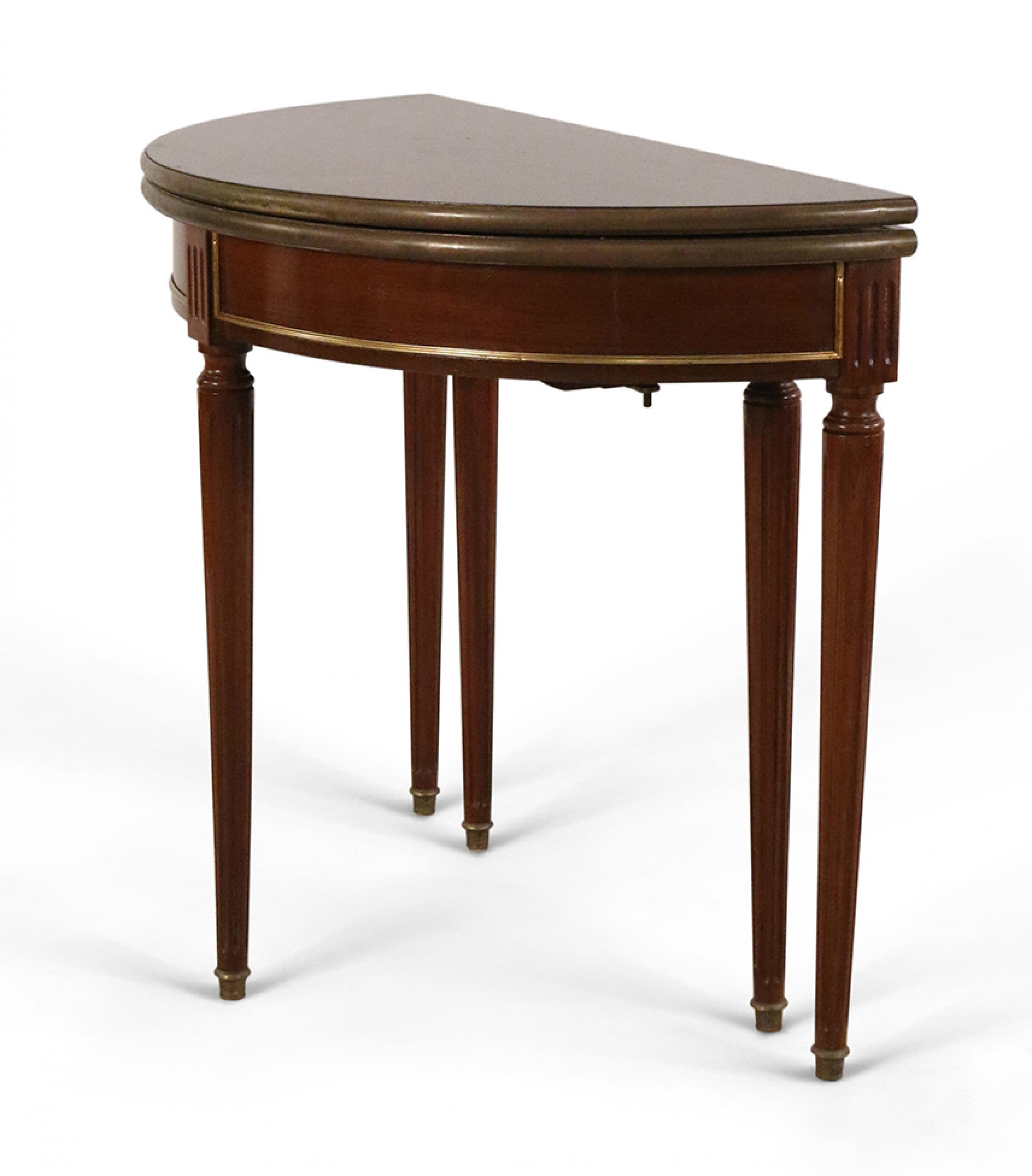 Louis XVI Style Mahogany Fold Open Console Table