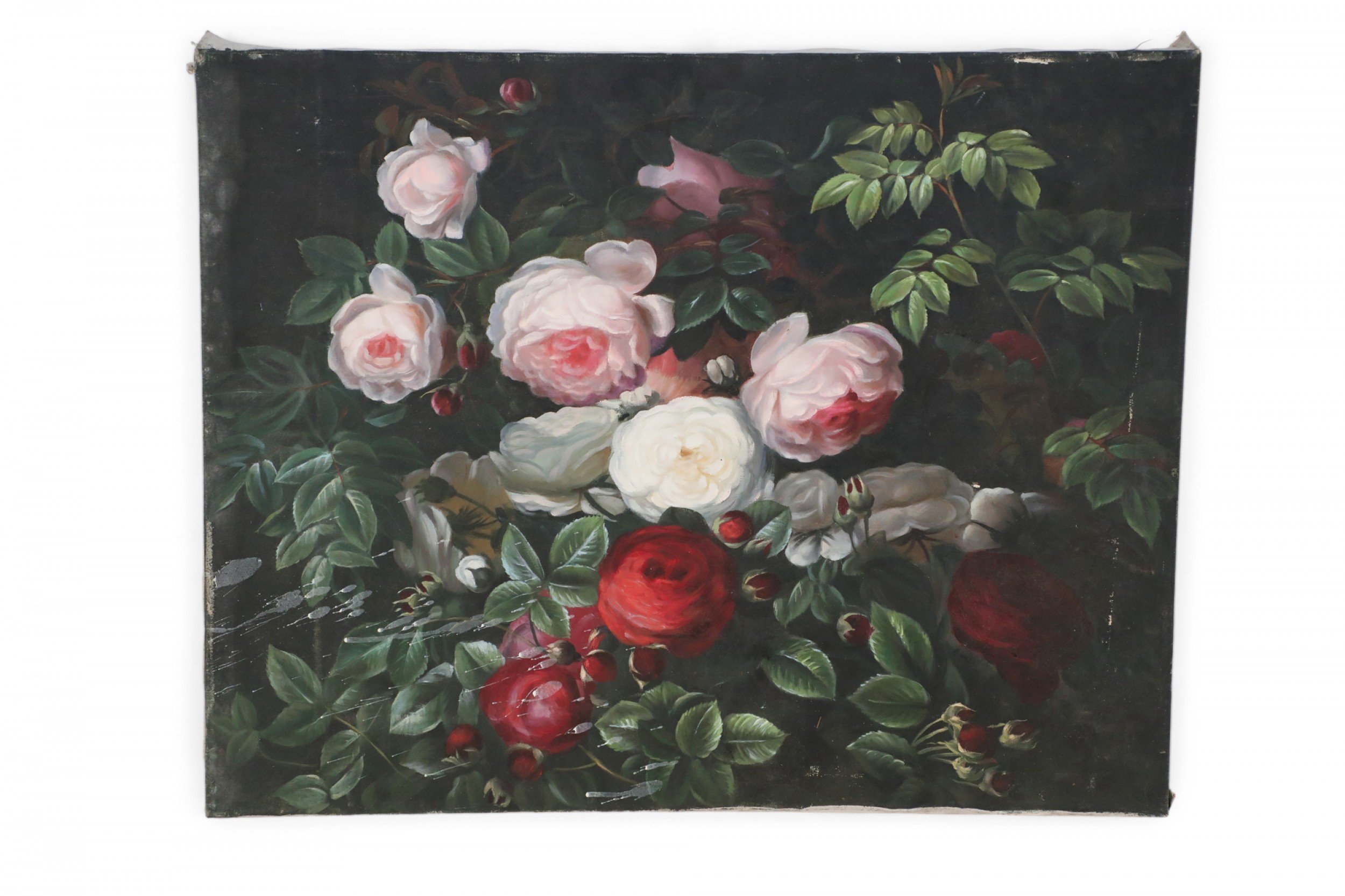 Garden Roses Still Life Oil Painting