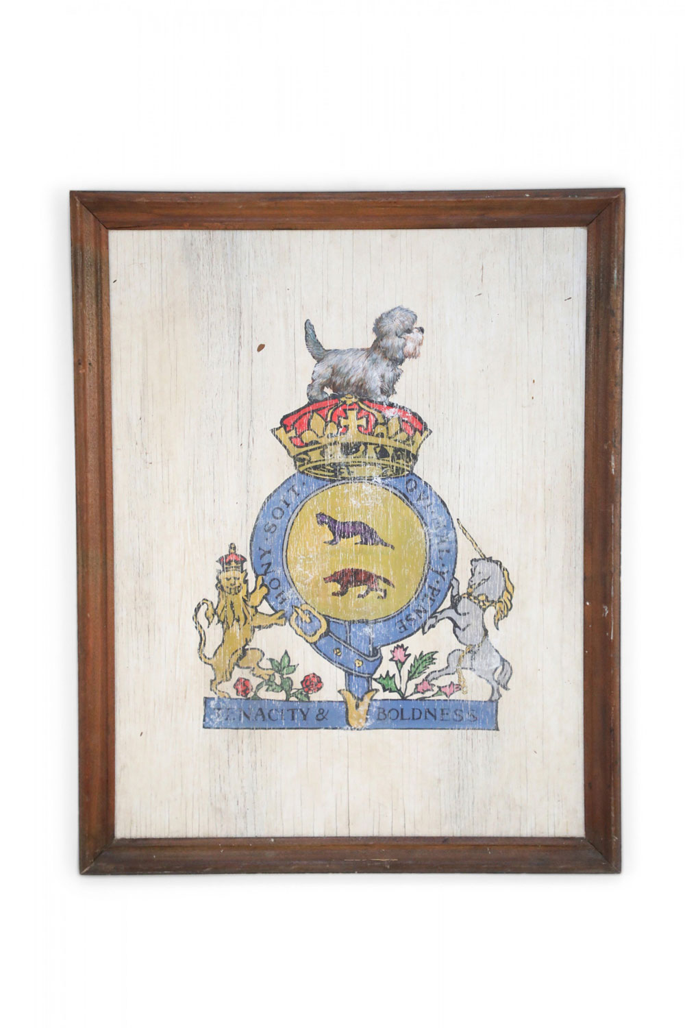 Tenacity and Boldness Painted Coat of Arms