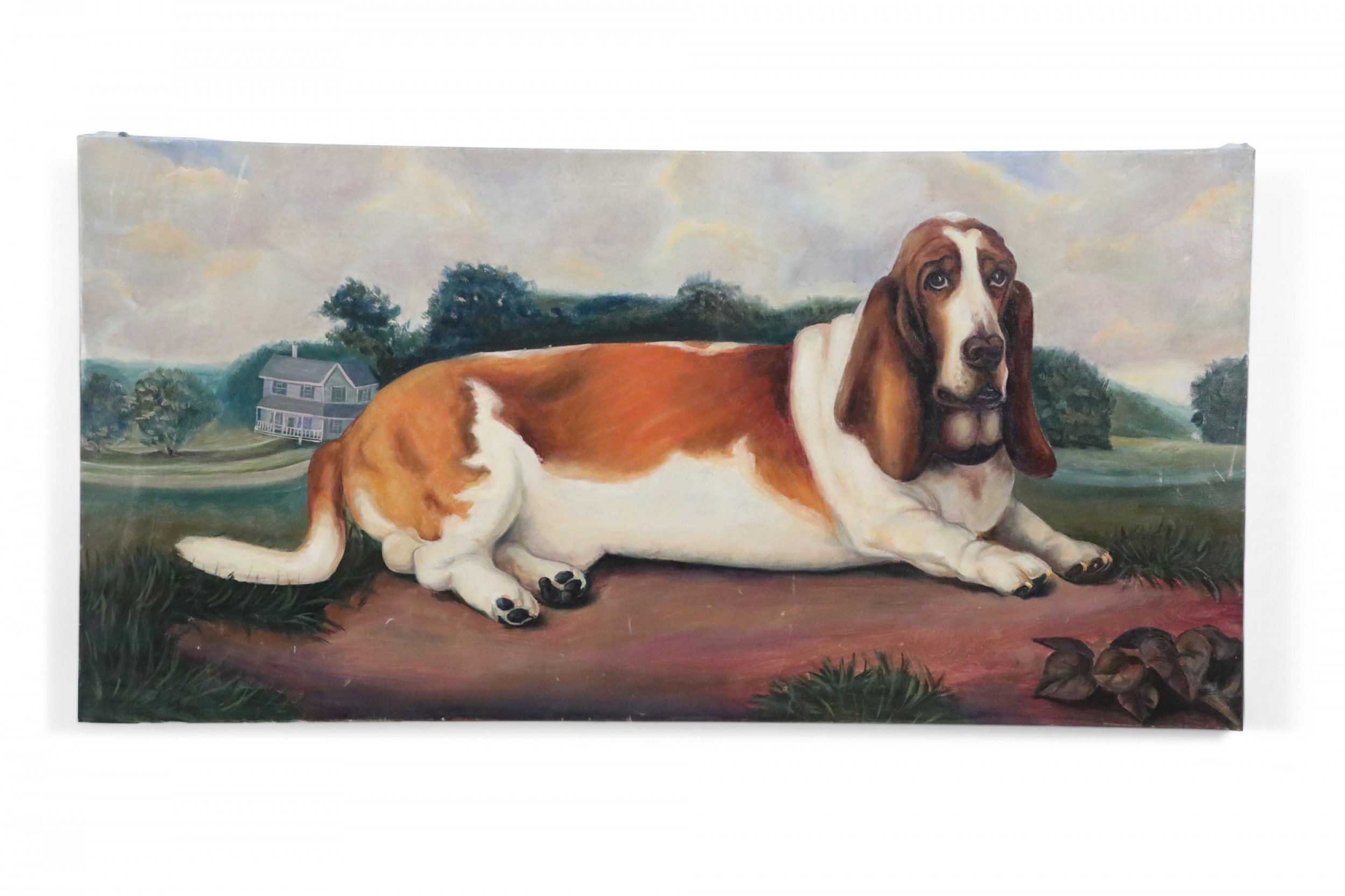 Portrait of a Basset Hound Painting