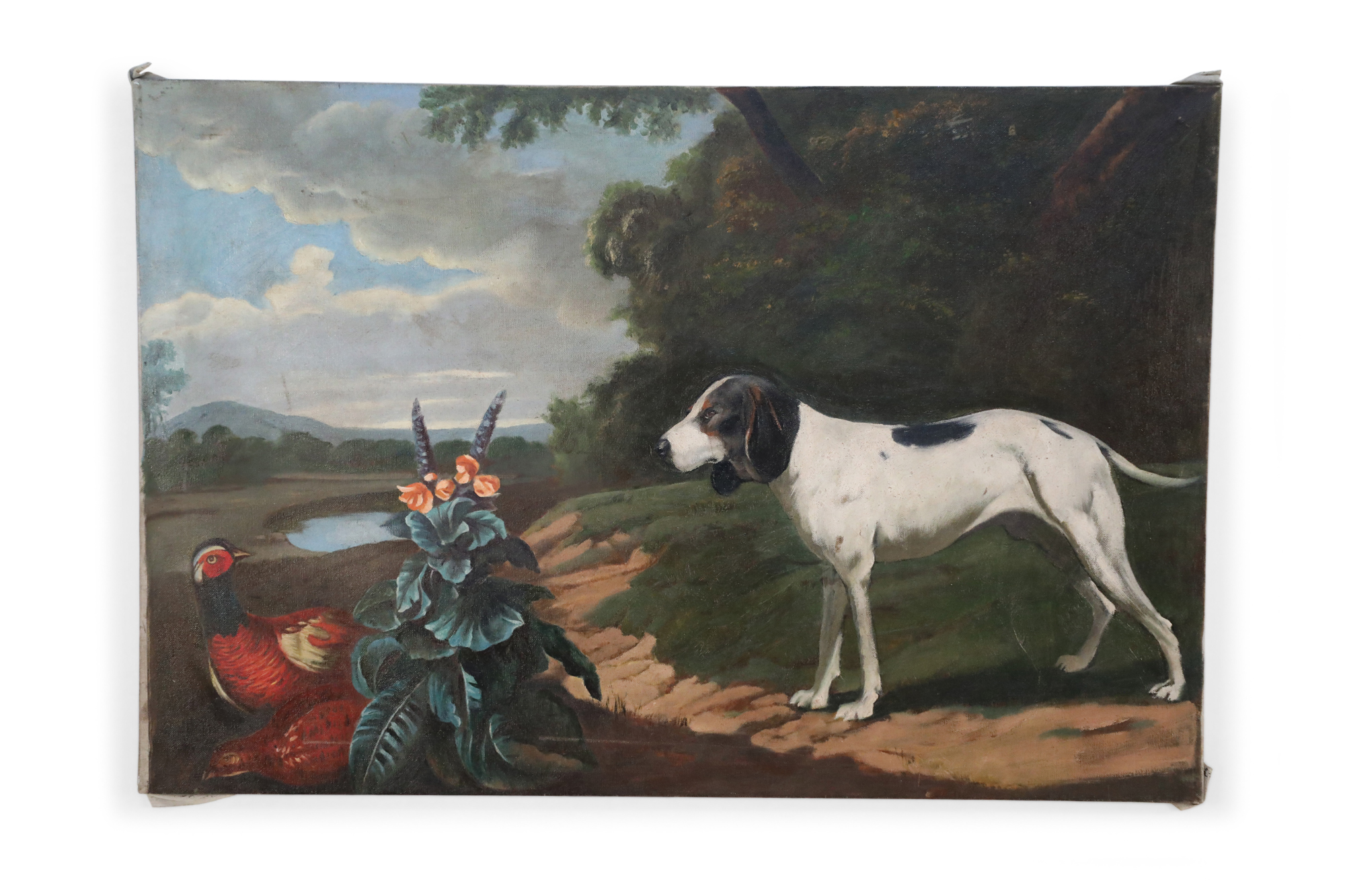Dog and Pheasant Painting
