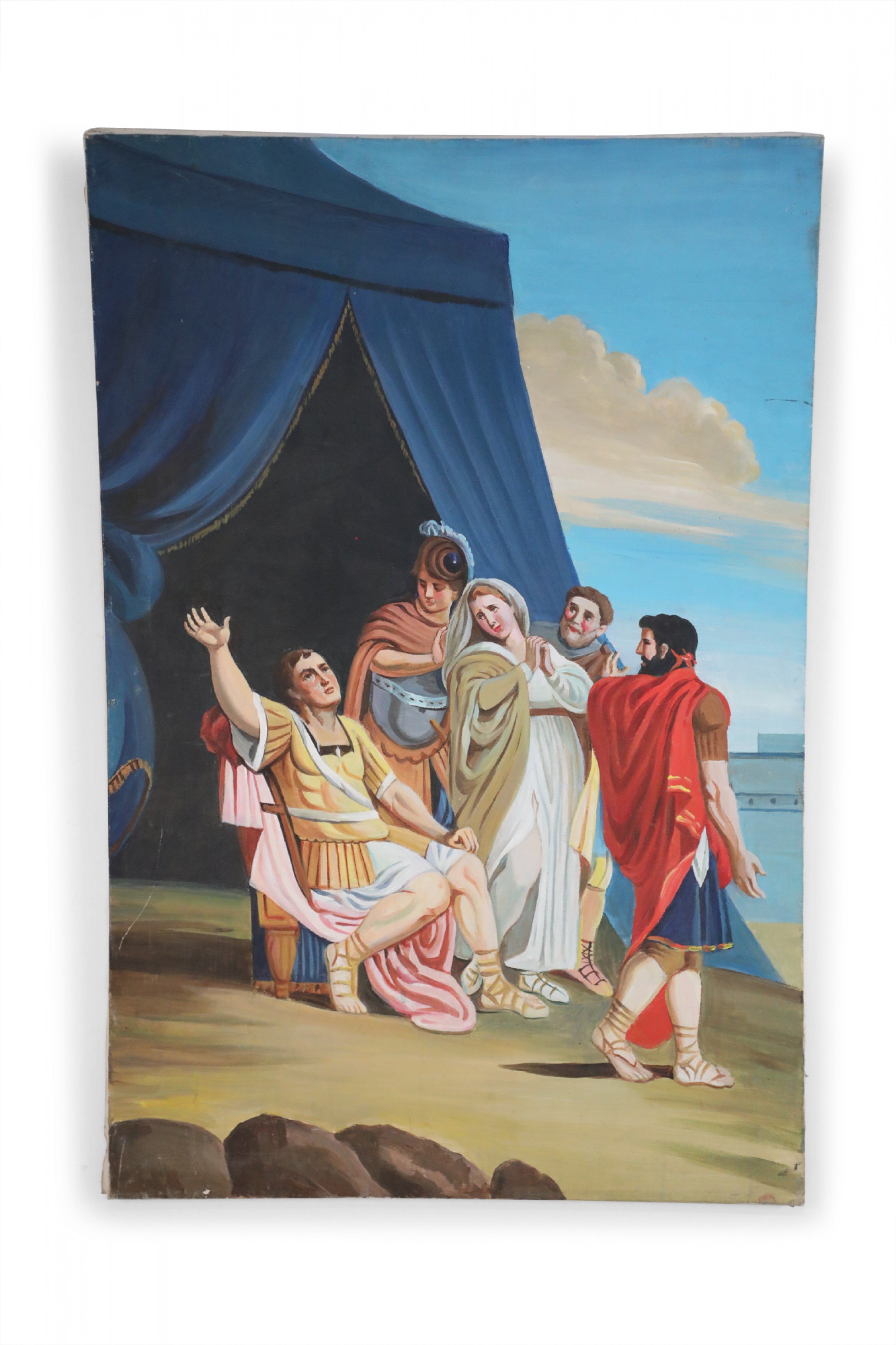 Gladiator and Blue Tent Painting