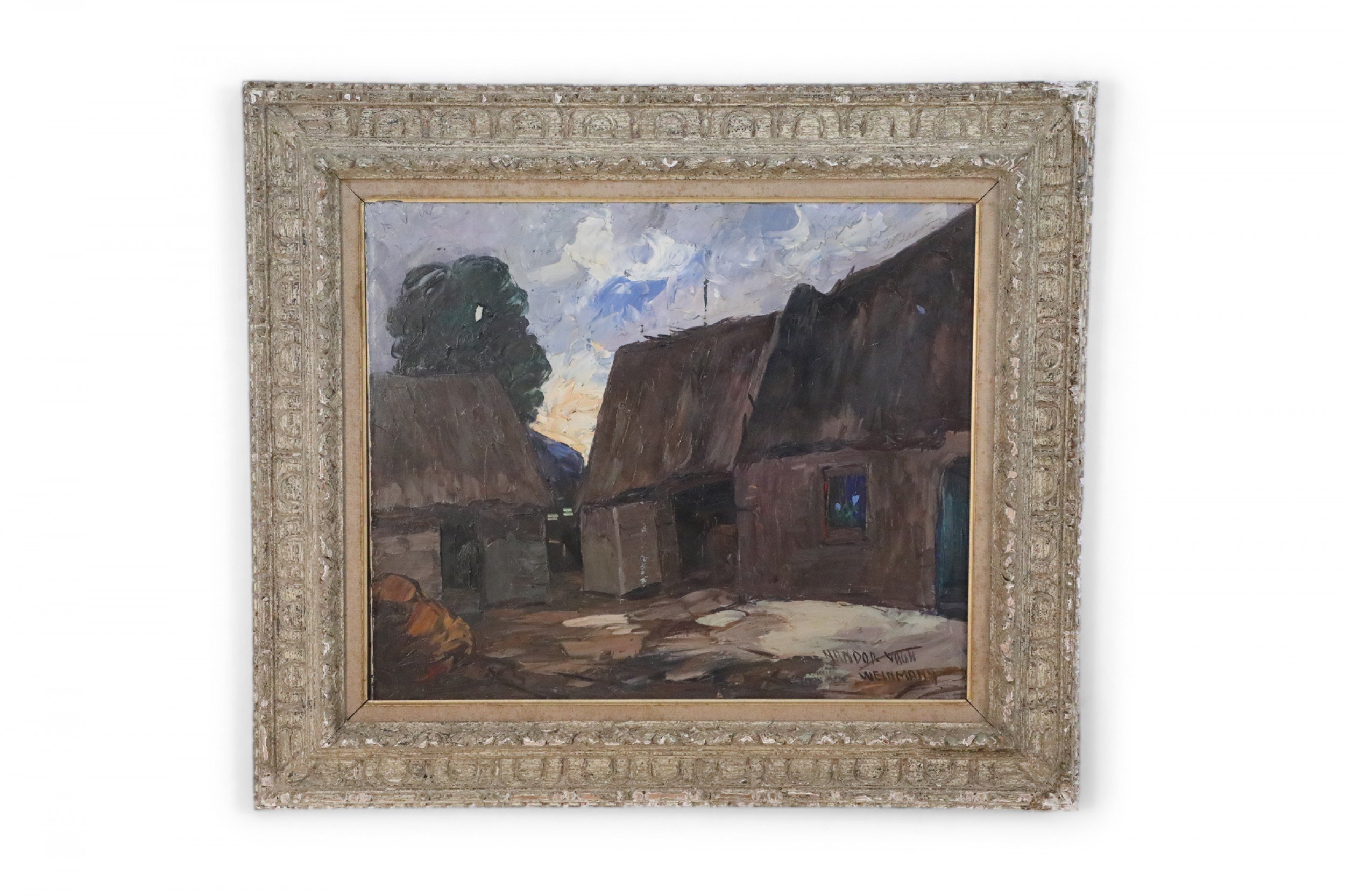 Village Houses Oil Painting