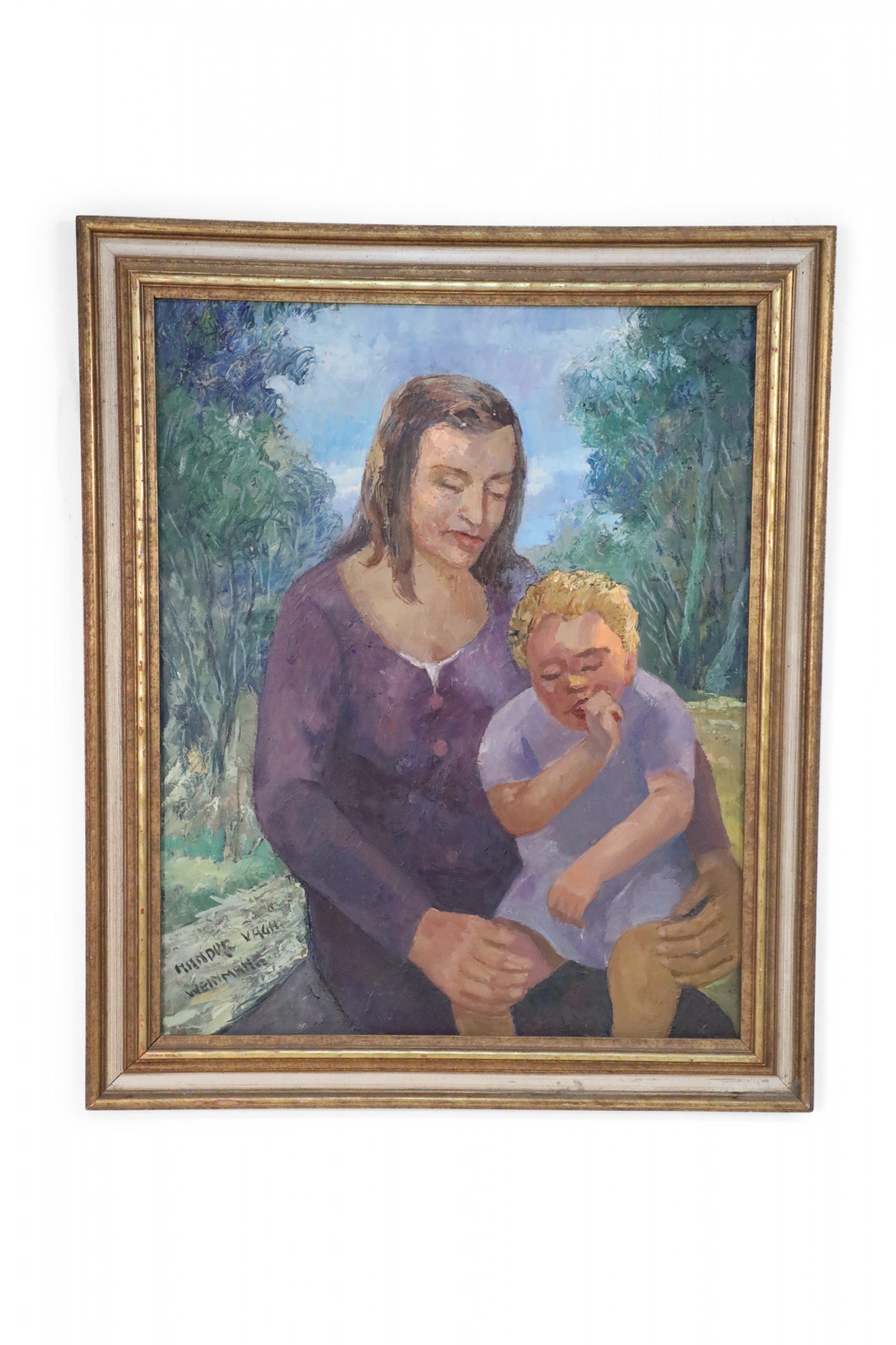 Woman with Child Oil Painting 