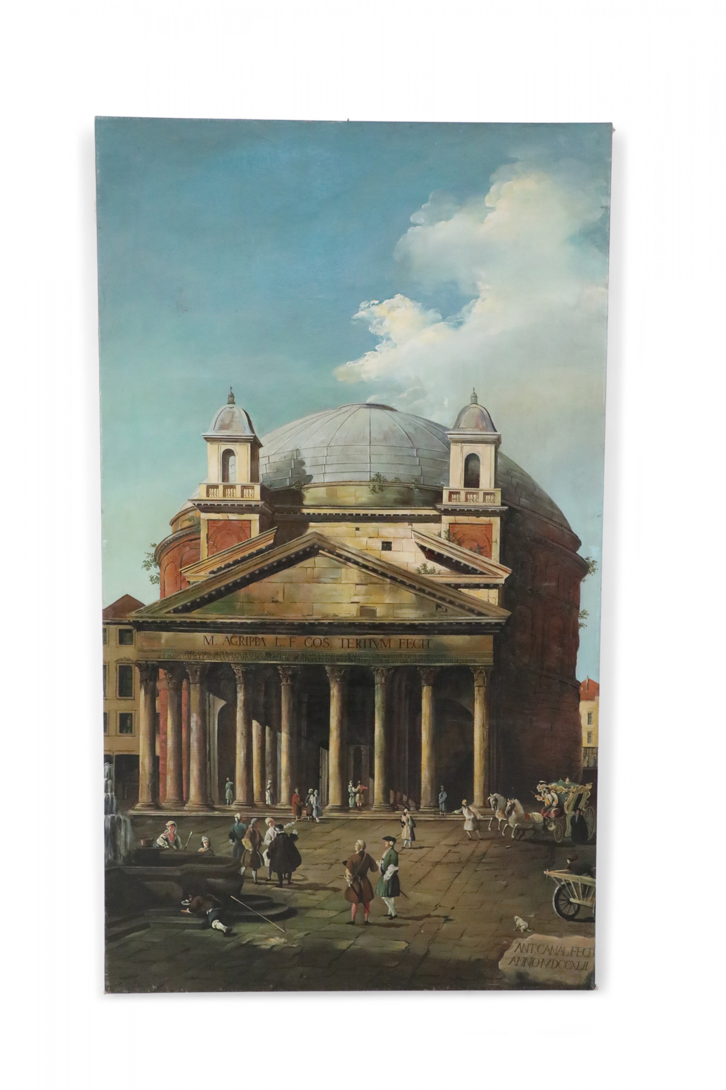 Pantheon in 18th Century Rome Painting