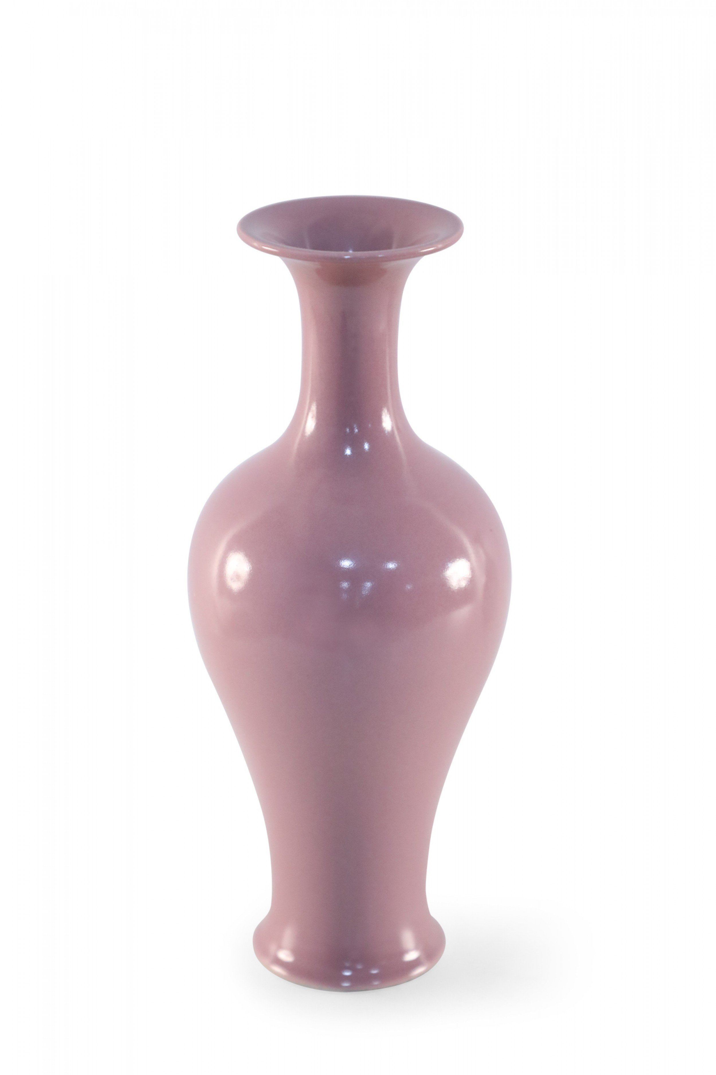 Chinese Mauve Glazed Ceramic Vase