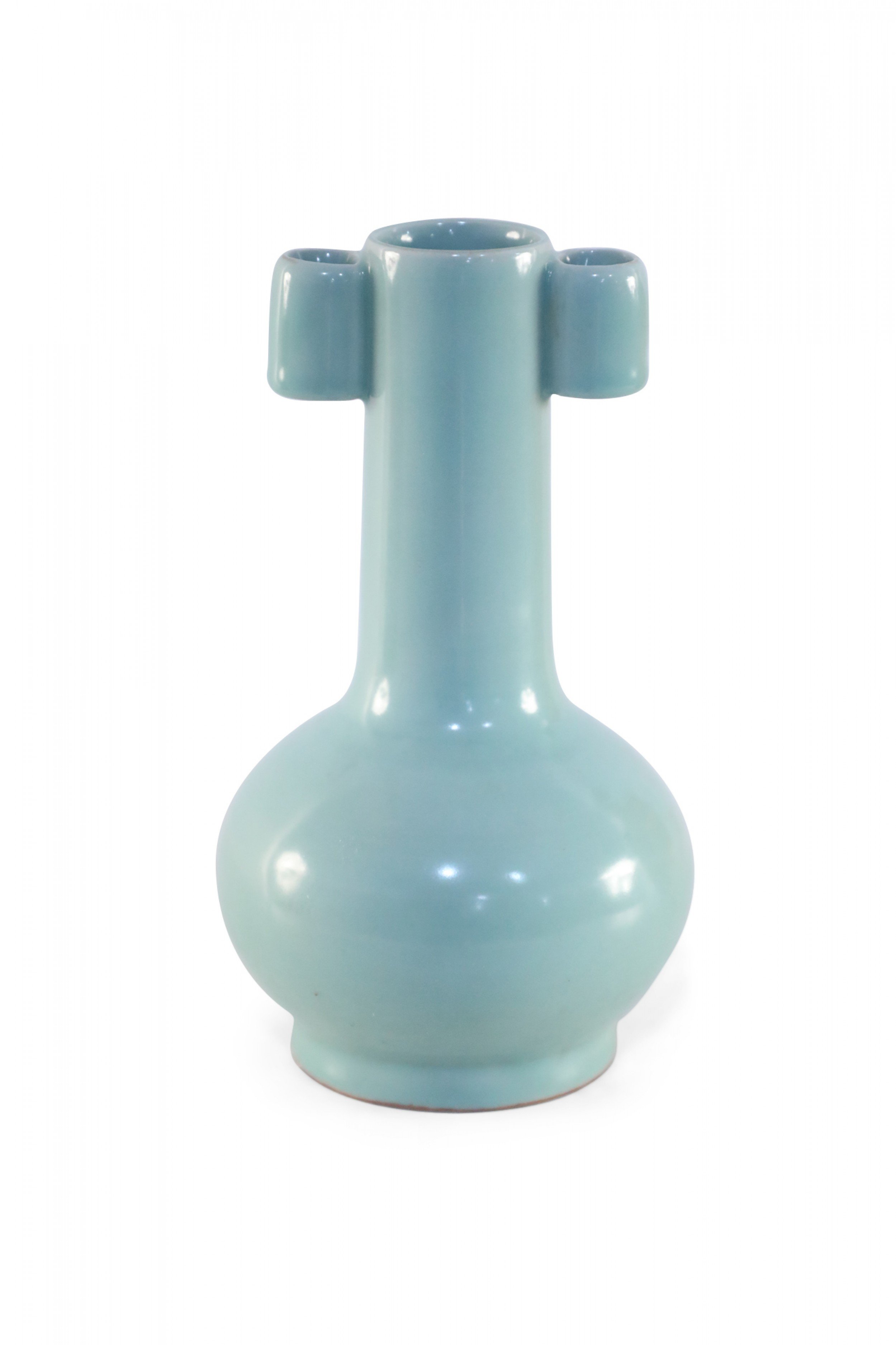 Chinese Sky Blue Gourd Porcelain Vase