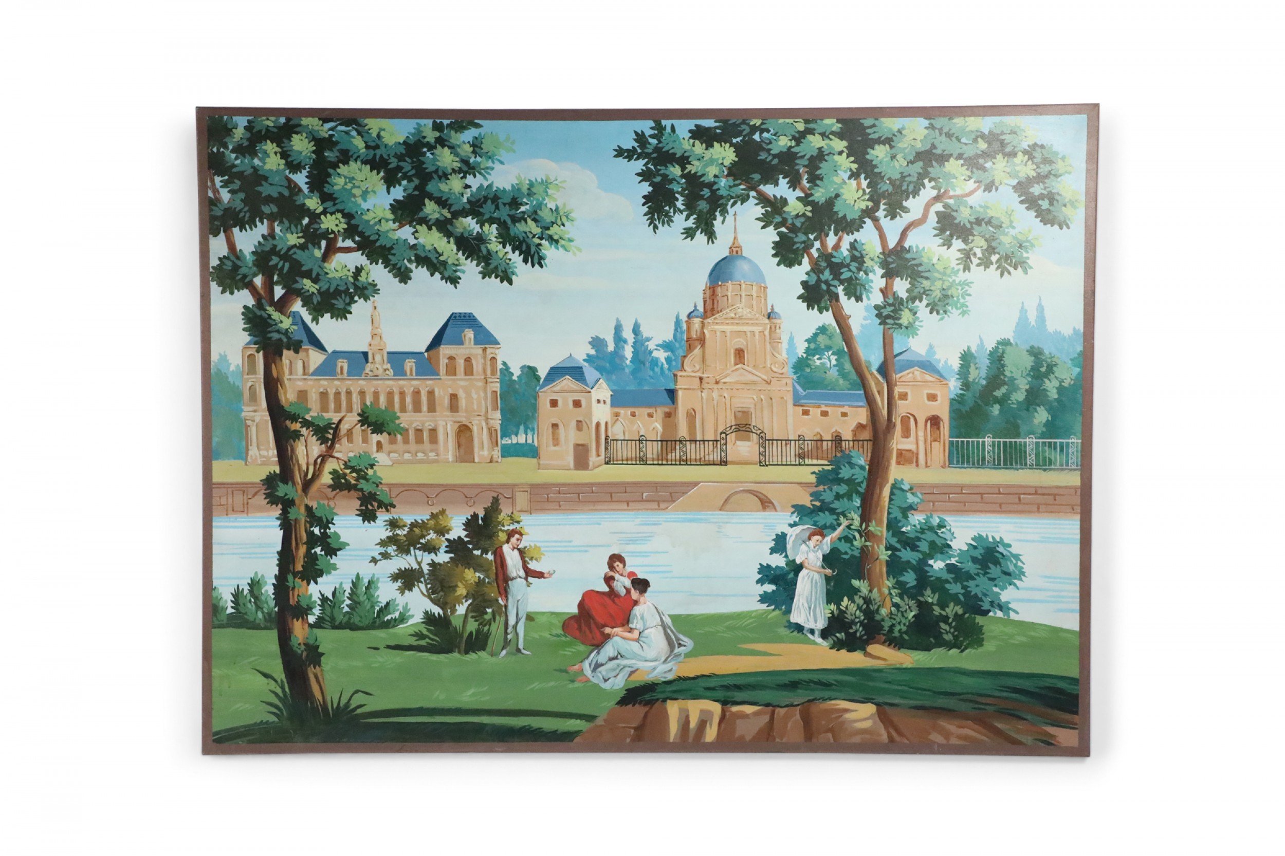 Gathering at the Riverbank Painting