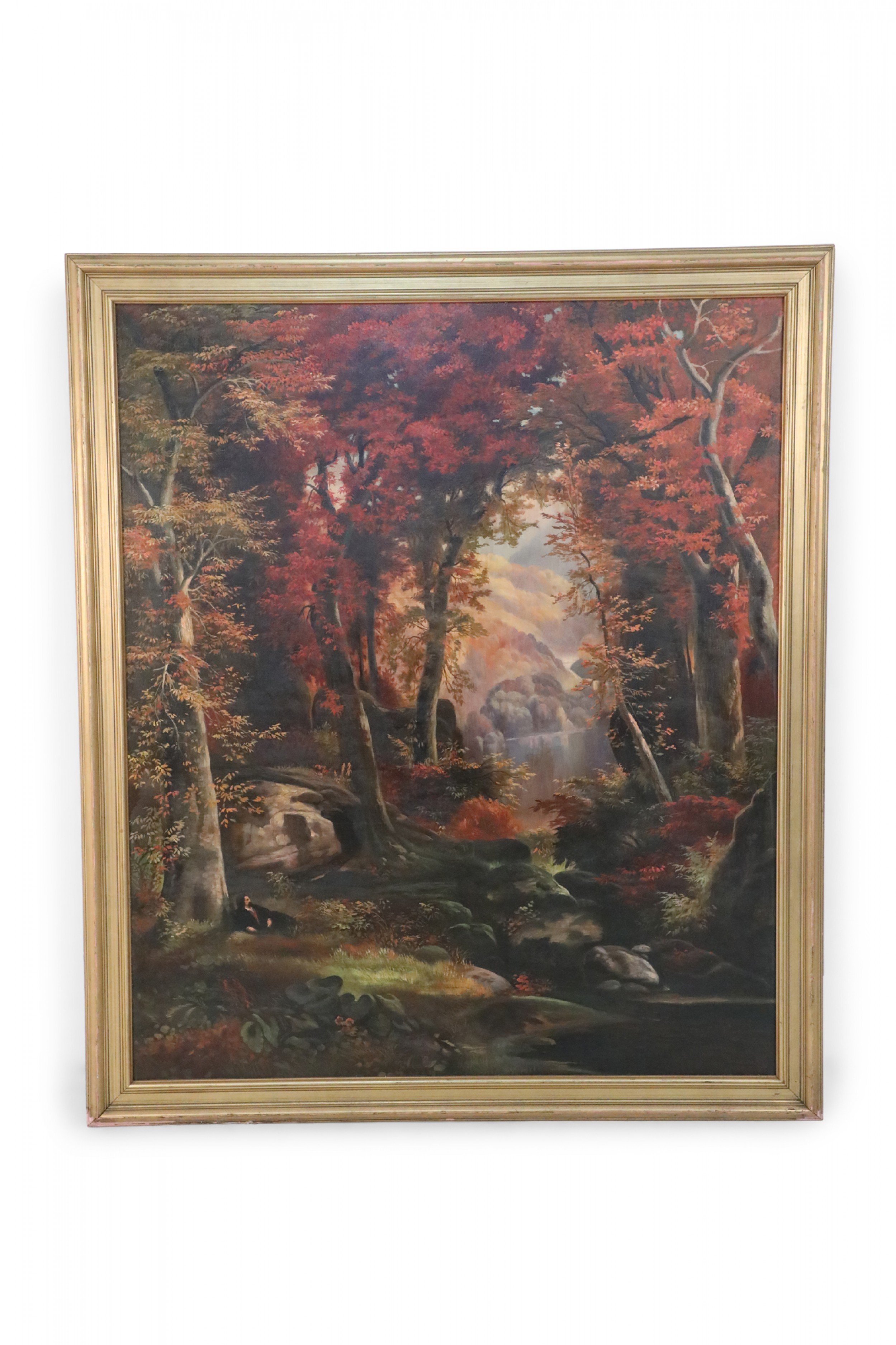 Autumnal Wooded Path Painting