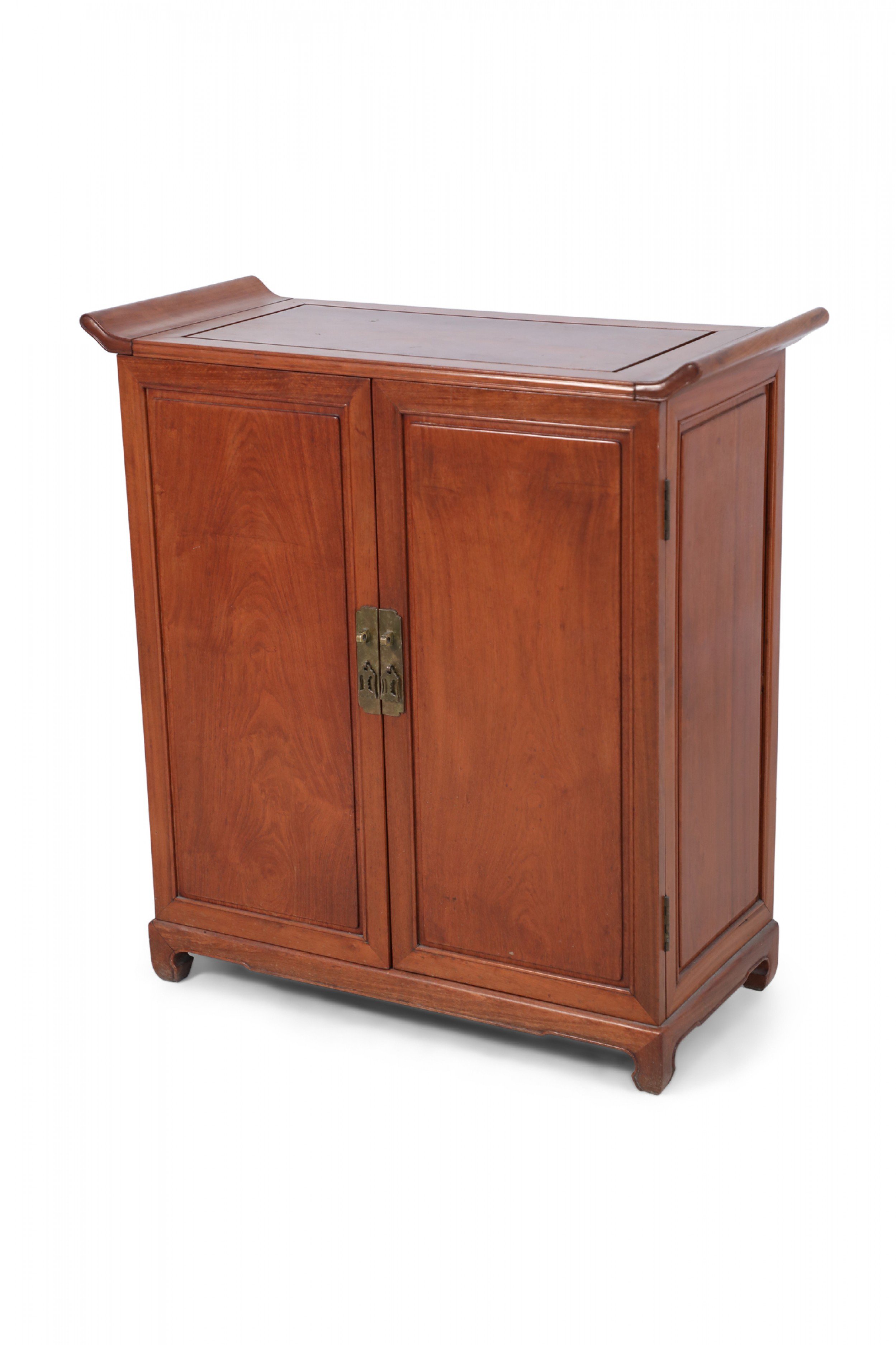 Chinese wooden bar cabinet with shou carvings