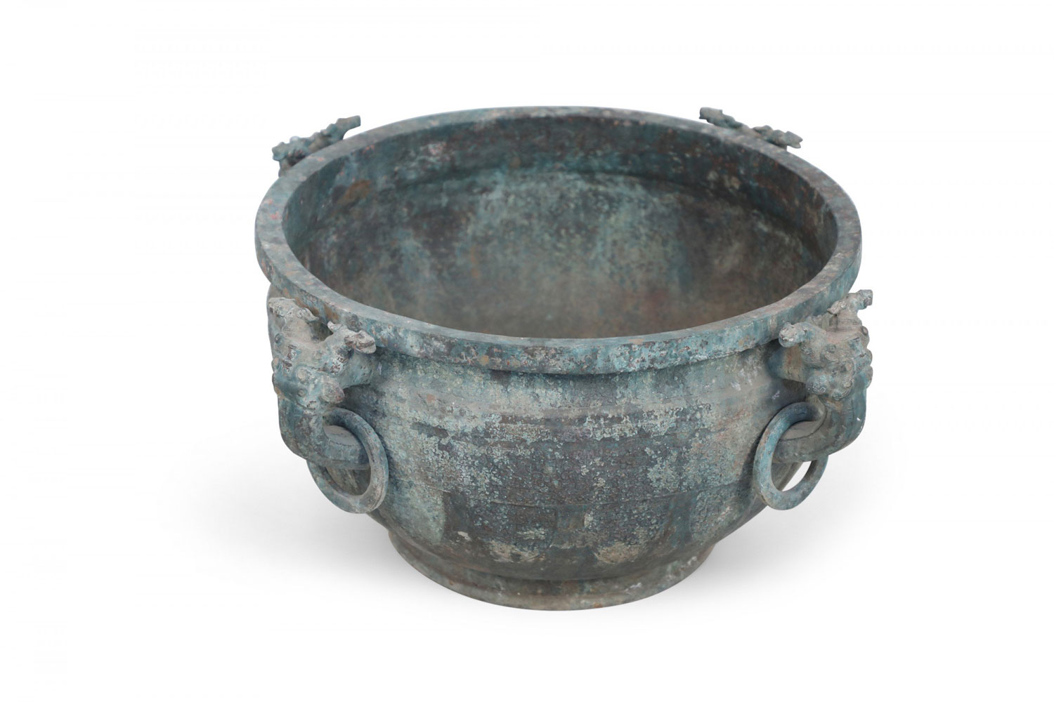 Chinese Han Dynasty Style Patinated Bronze Pot