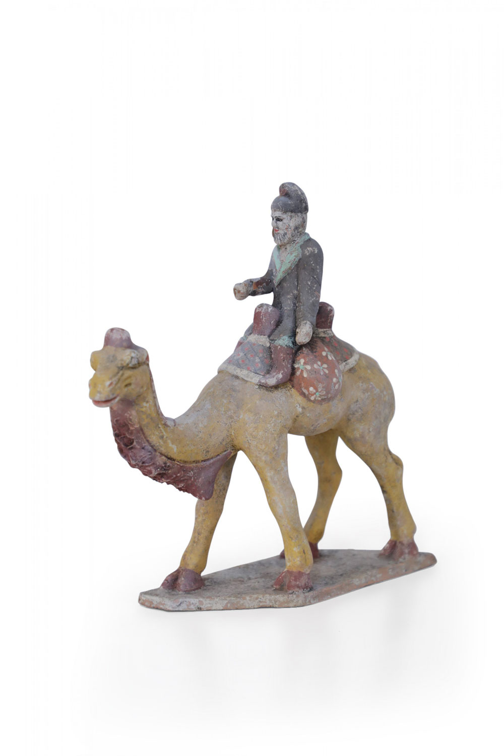 Chinese Tang Dynasty Style Camel with Rider Tomb Figure
