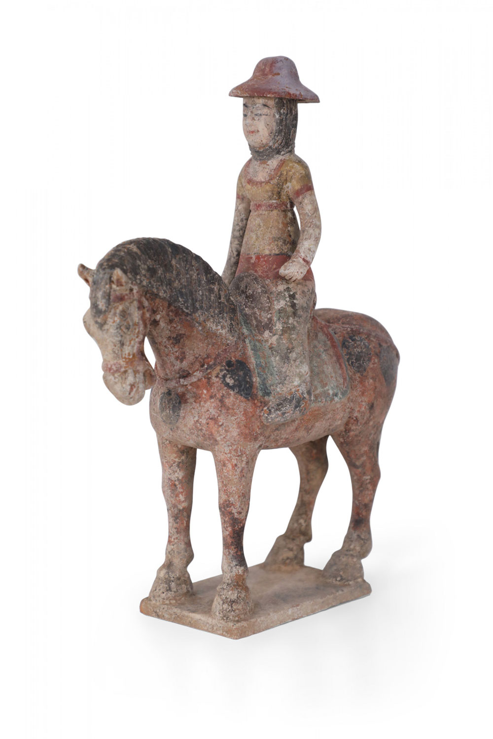 Chinese Tang Dynasty Style Horse with Rider Figure