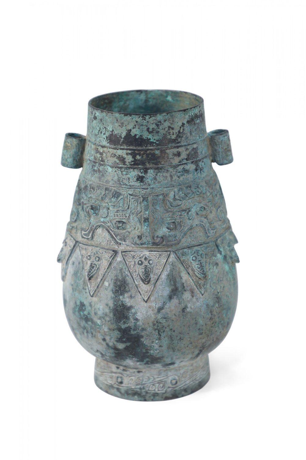 Chinese Han Dynasty Style Patinated Bronze Urn