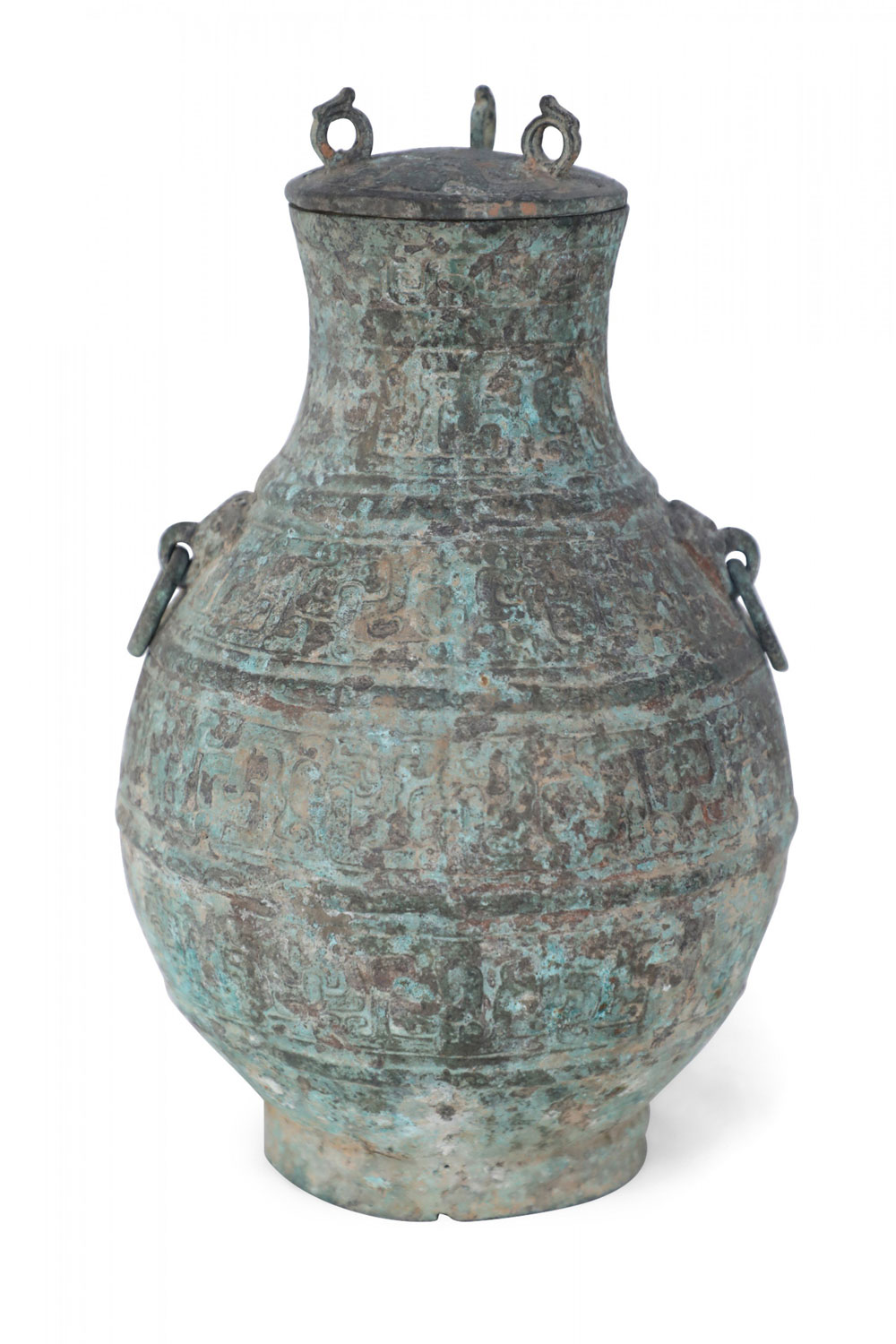 Antique Chinese Han Dynasty Style Lidded Bronze Vessel