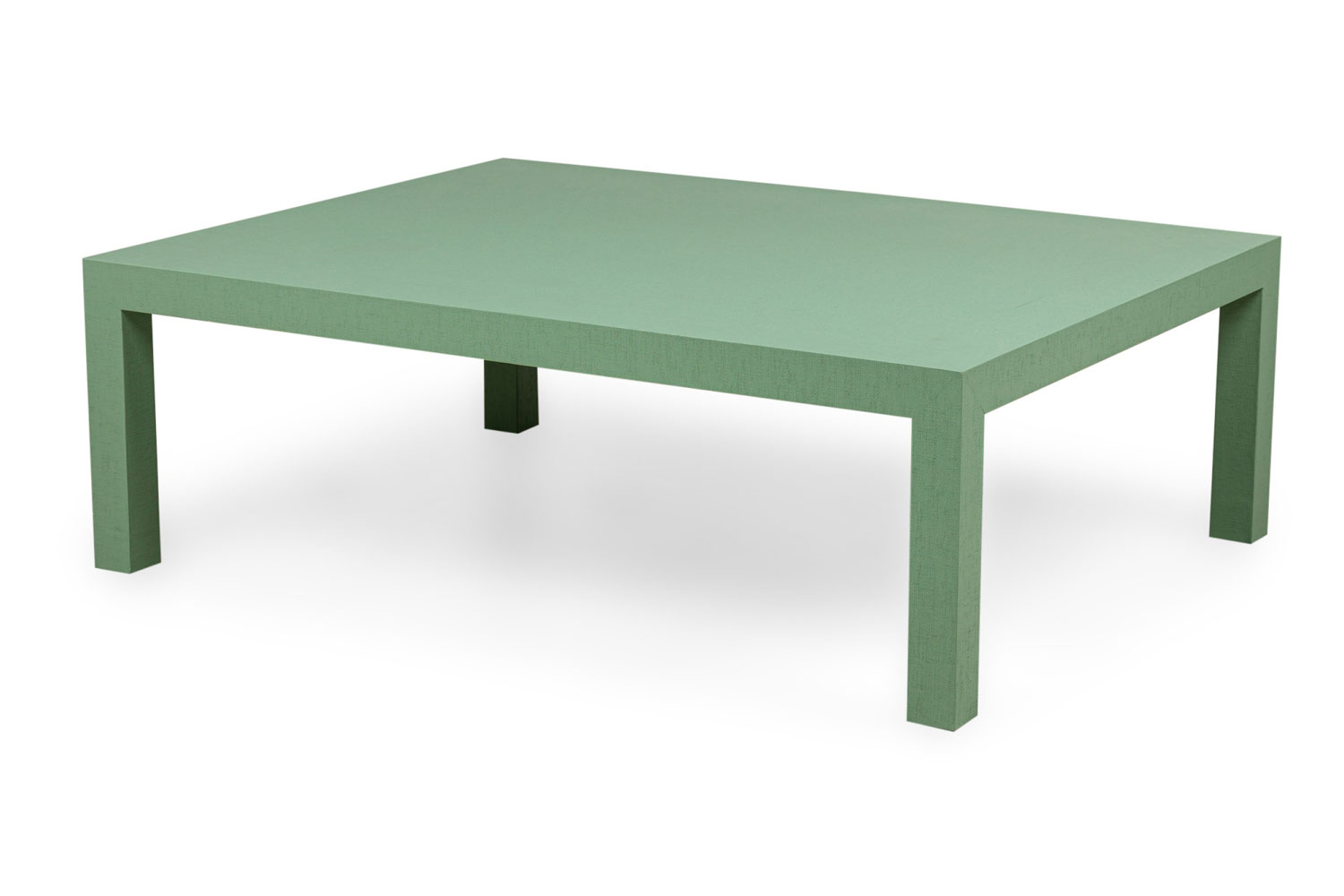 Asian contemporary style mint wrapped raffia coffee table 