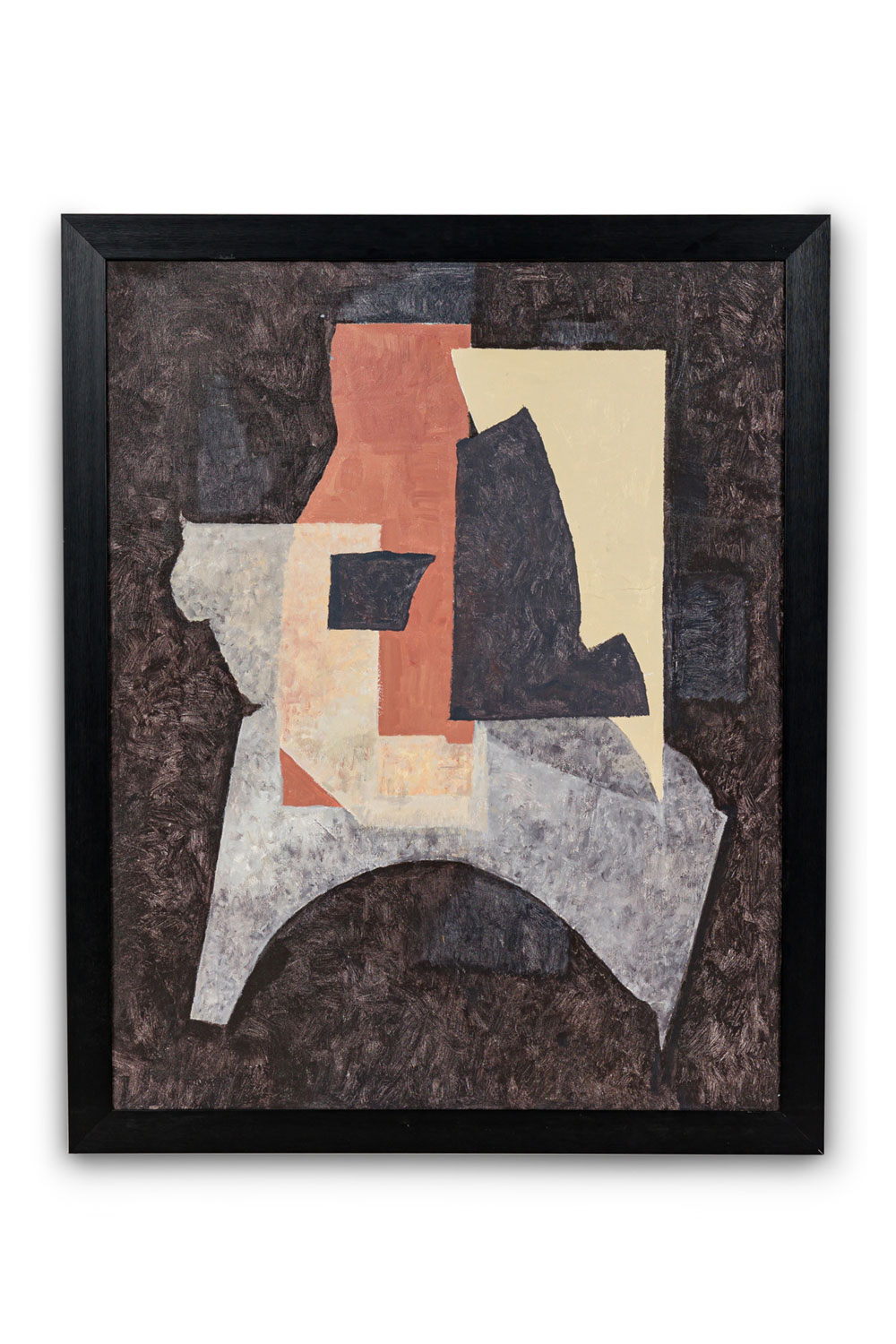 American contemporary abstract multicolored cubist style painting 