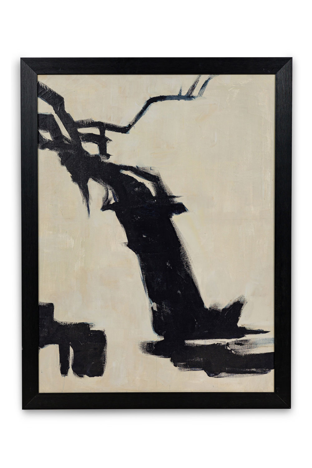 American contemporary abstract expressionism black and white painting 