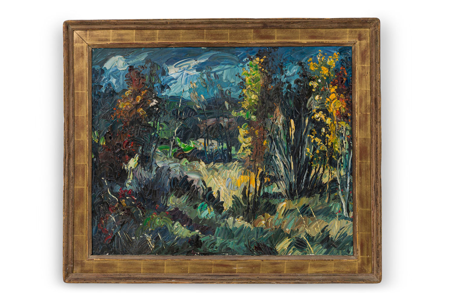 Maurice wague weyman french mid century oil on canvas titled nightfall 