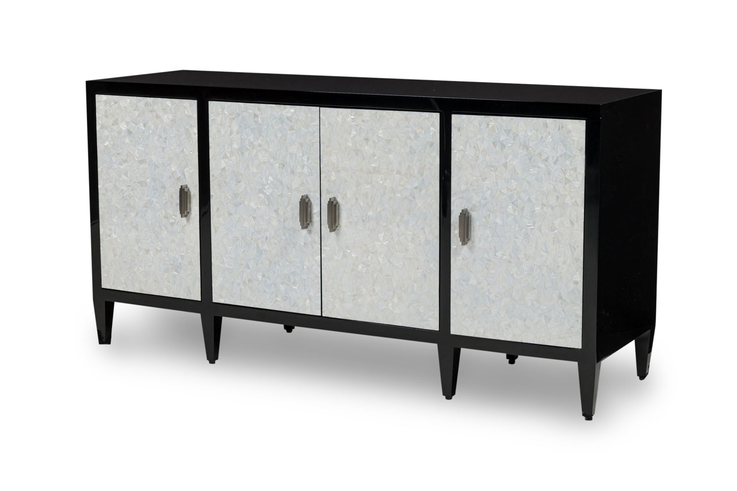 John lyle design american mid century black lacquer credenza 