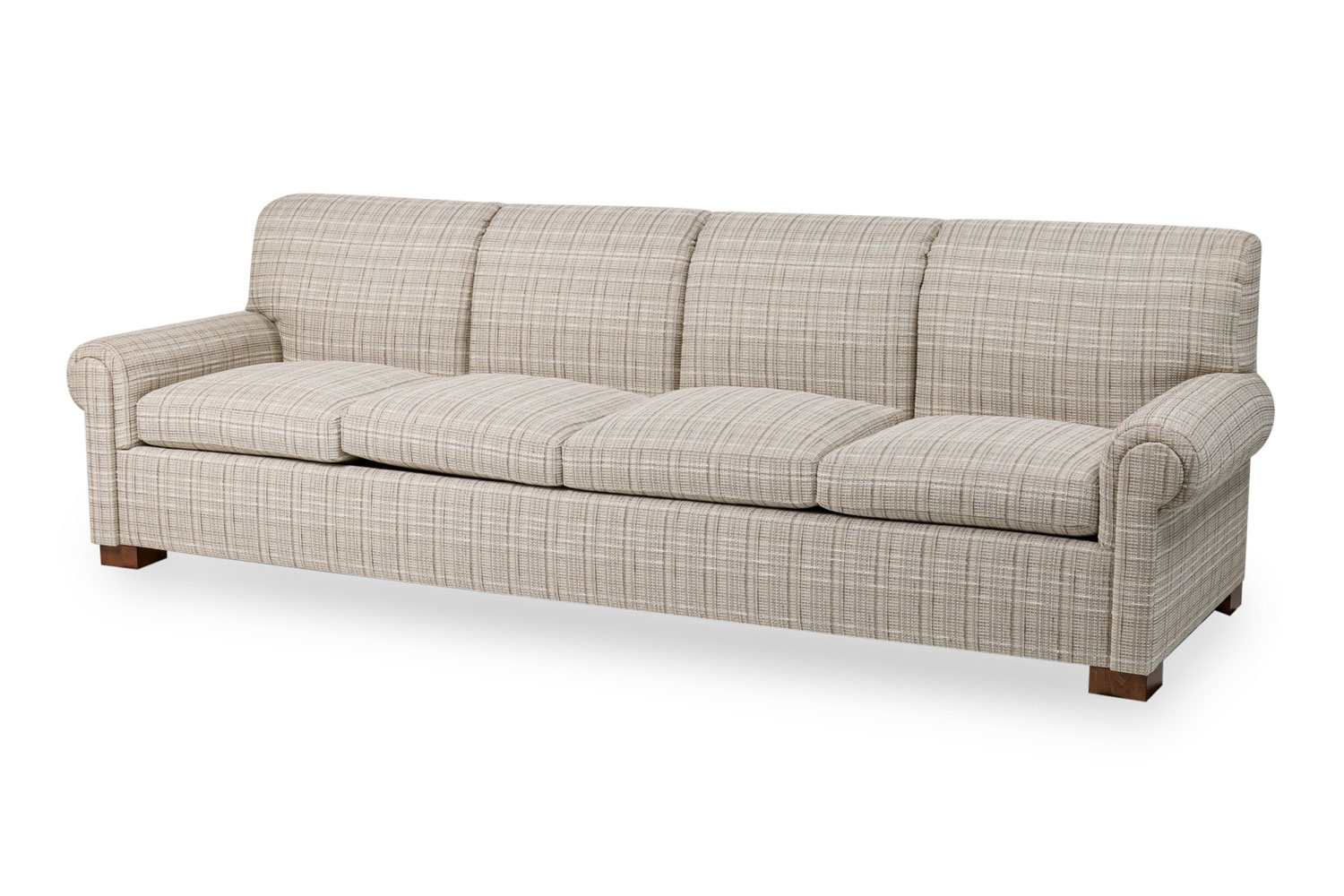 American contemporary four seat sofa with rolled arms