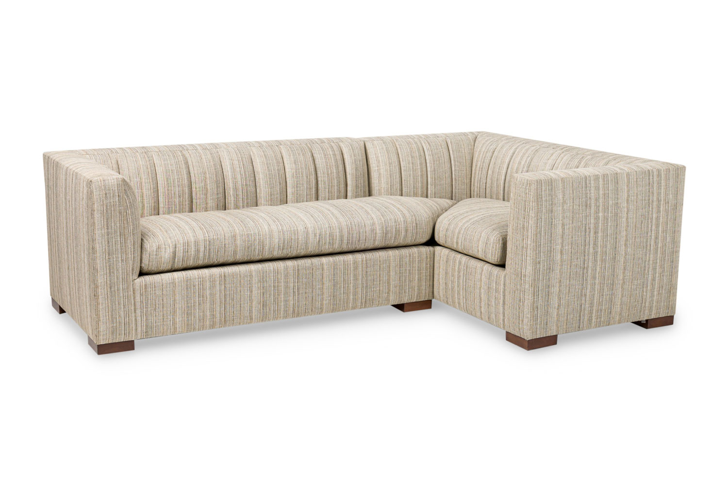 American contemporary l shaped channel 2 piece sectional 