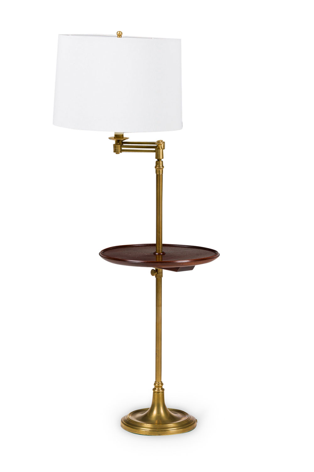 Visual comfort american mid century triple swing floor lamp with table