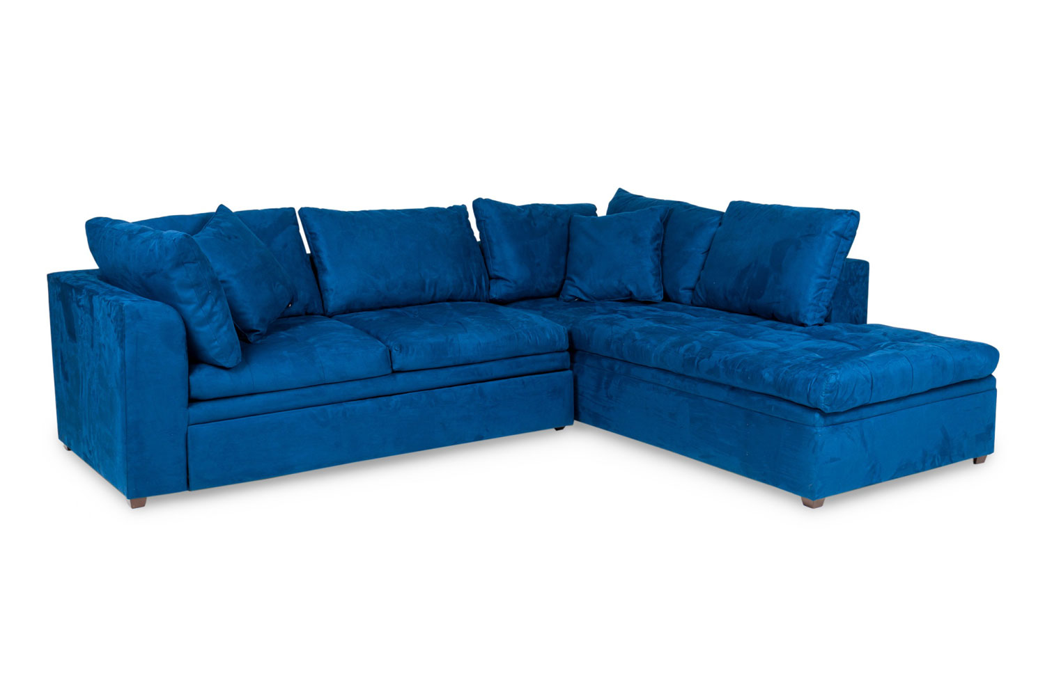 American mid century electric blue 2 piece sectional 