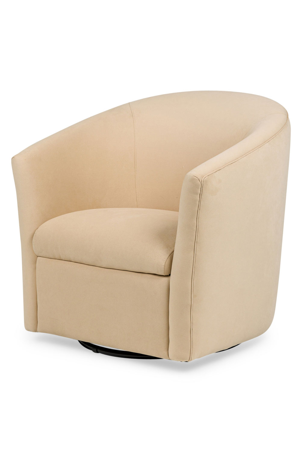 American mid century off white swivel horseshoe armchair 