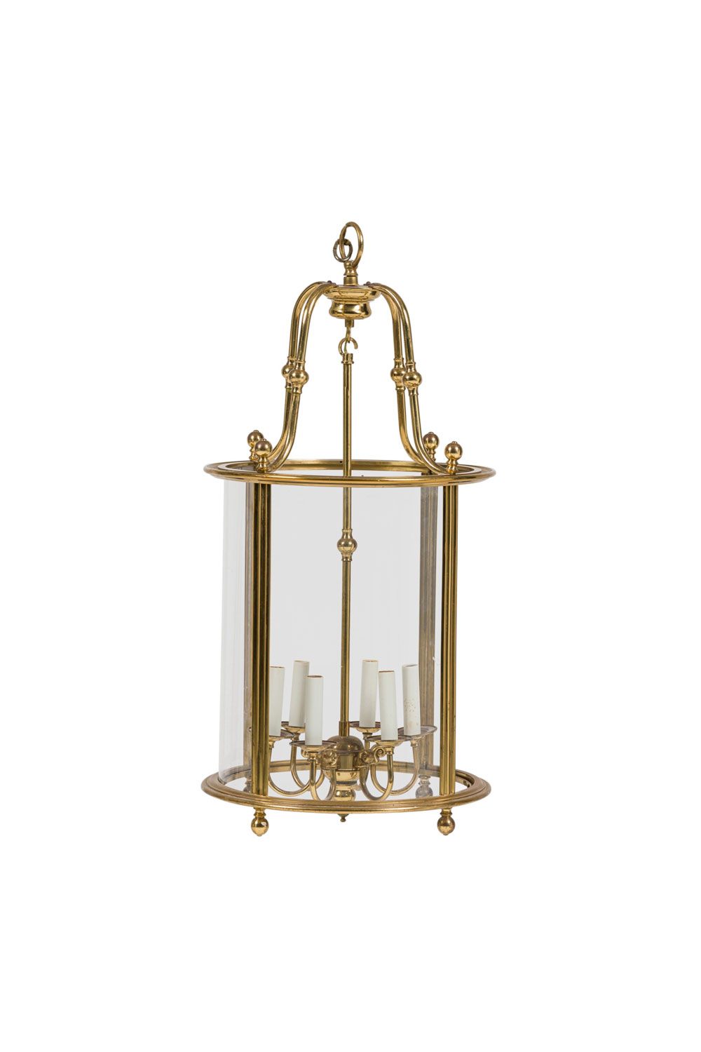 French louis xvi style brass 6 arm lantern