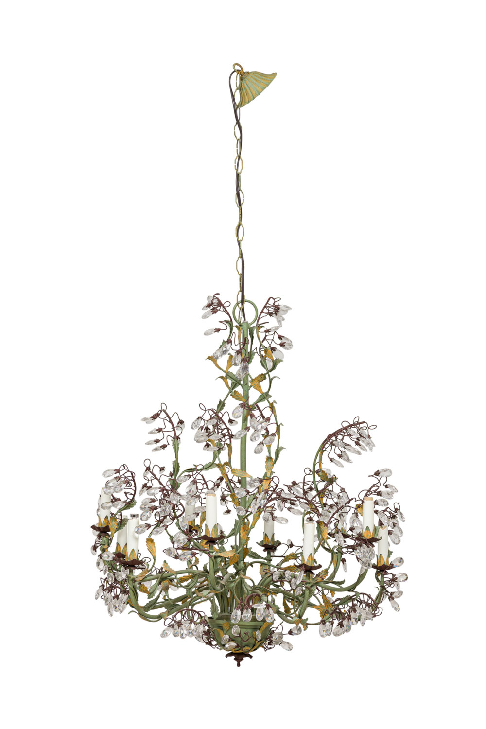 Italian rococo style 10 arm chandelier