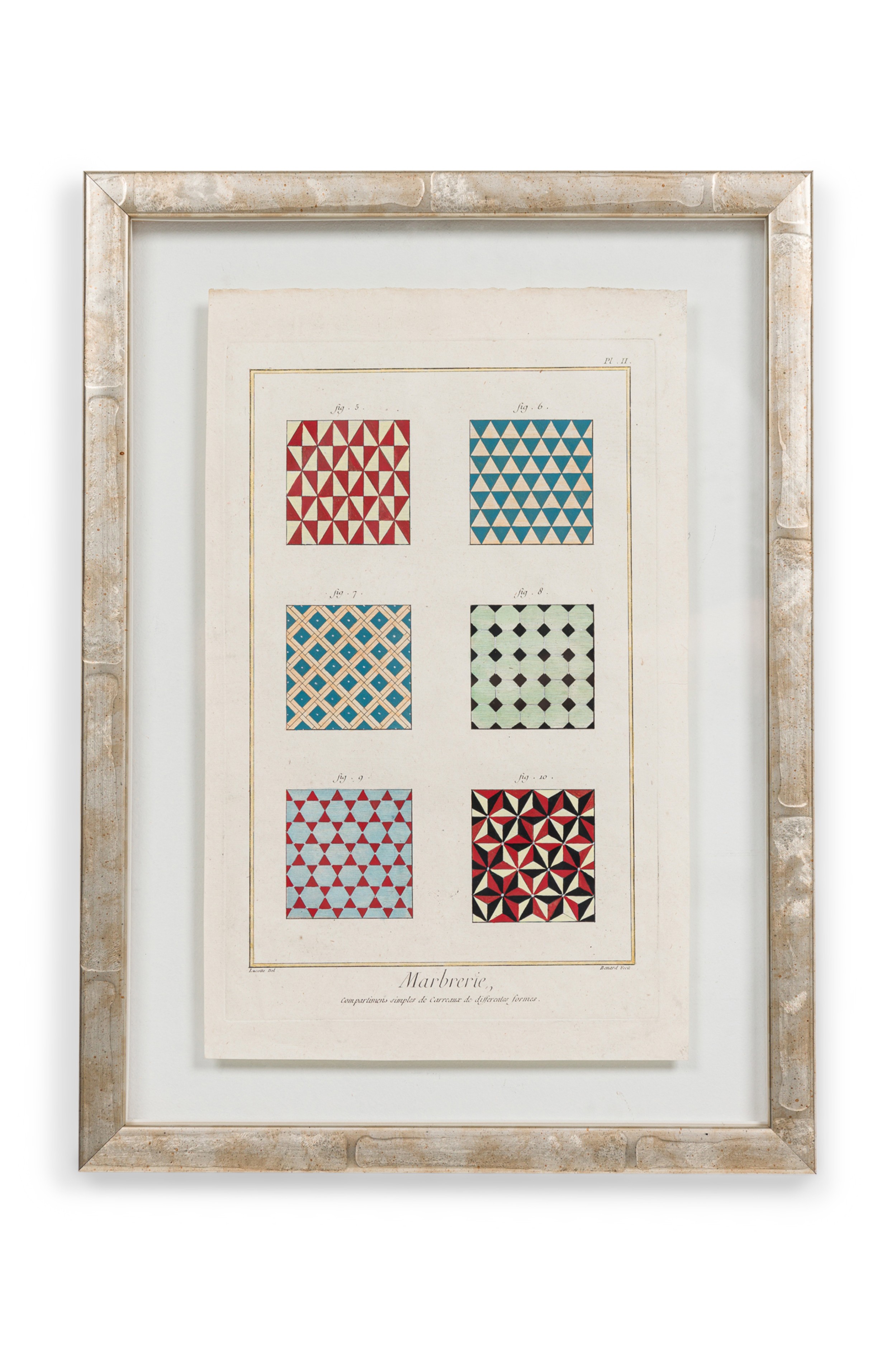 French Baroque Style Marbrerie Print Title Plate II