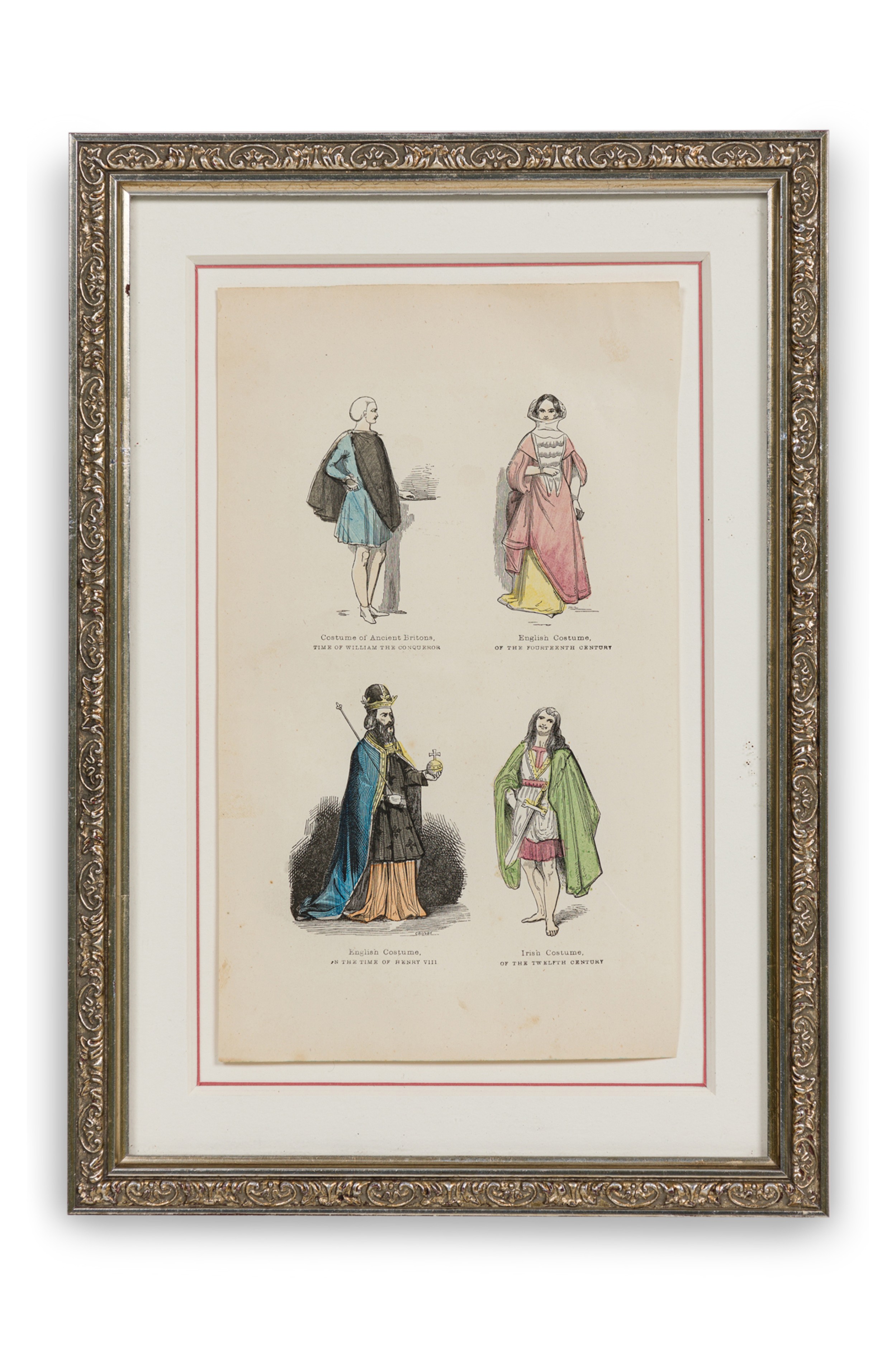 English Victorian Prints of 4 English Noble Attires