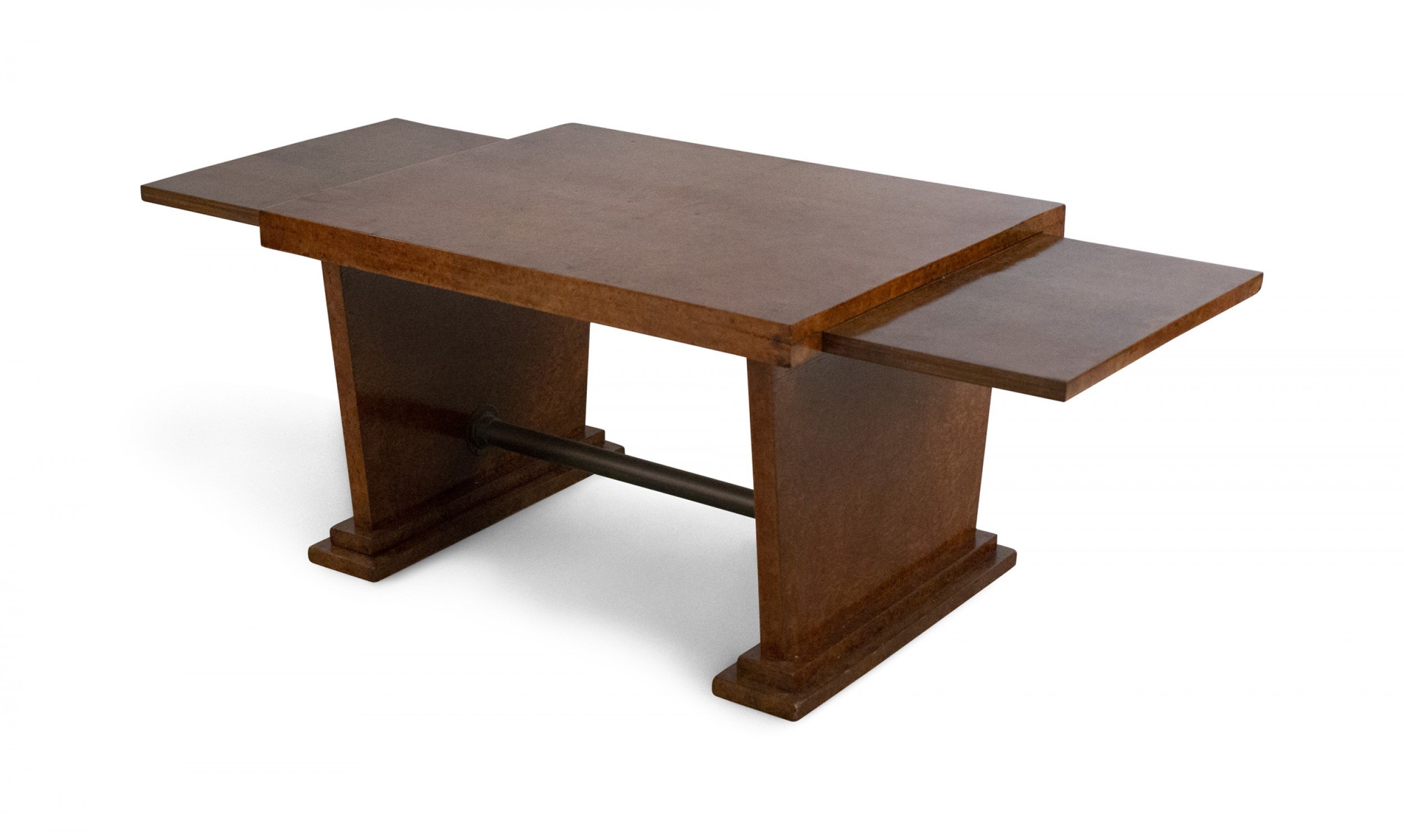 Art Deco Style Burl Wood Two Level Coffee Table