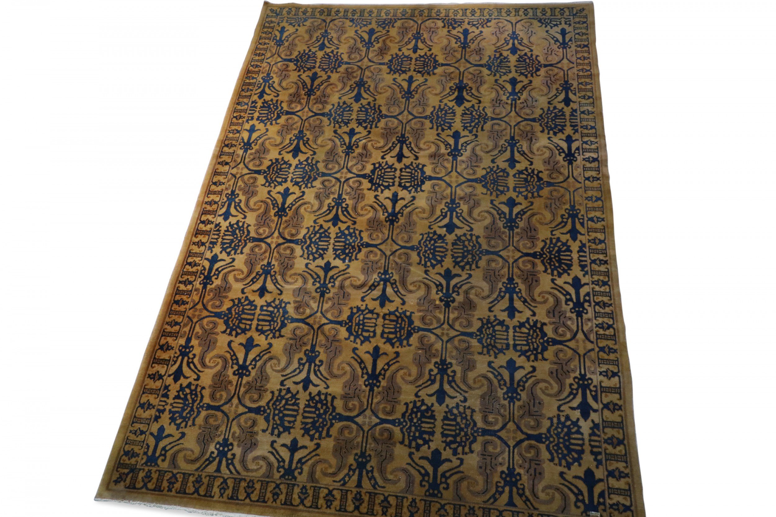 Chinese Yellow and Blue Carpet