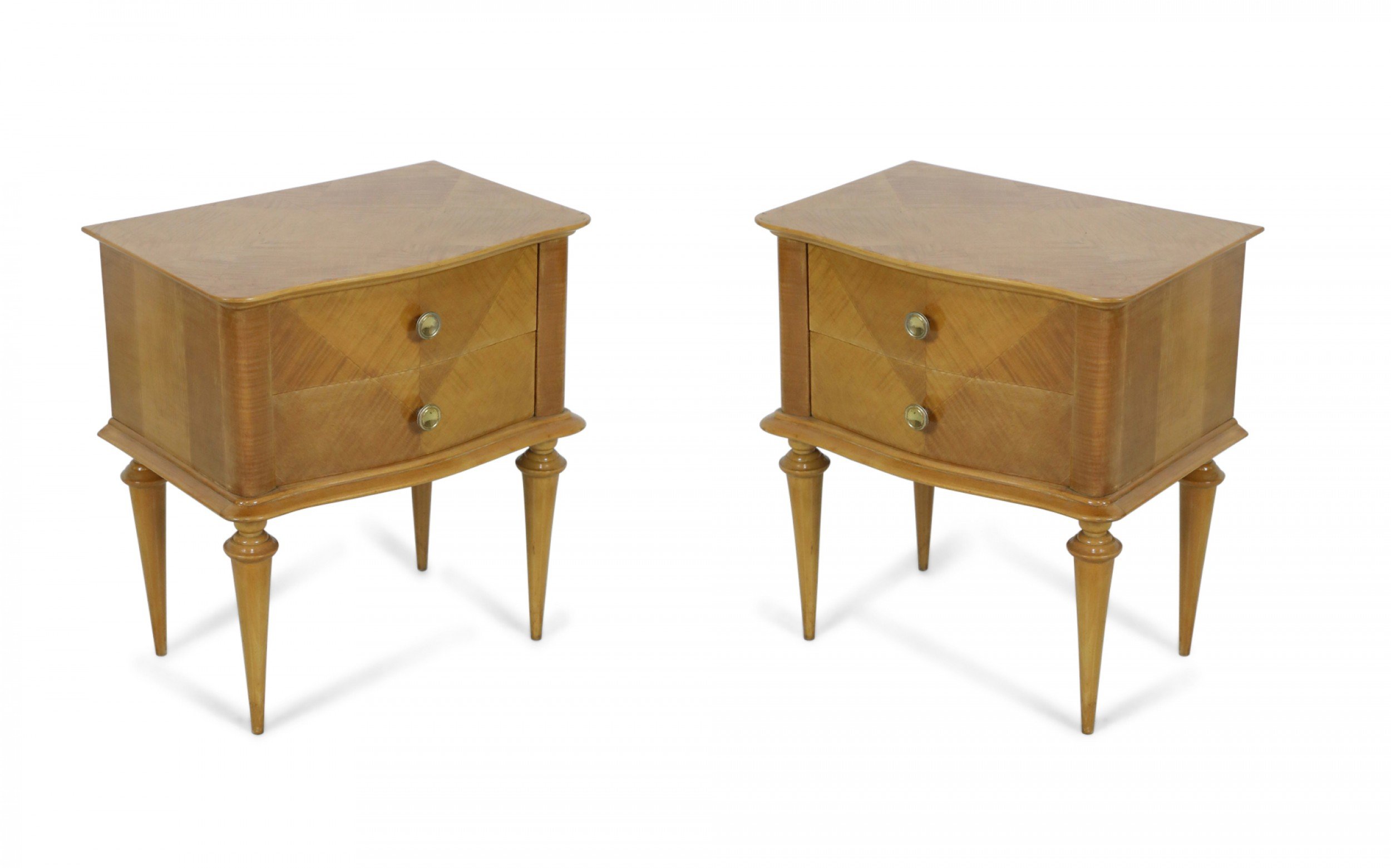 Pair of mid century 2 drawer commodes