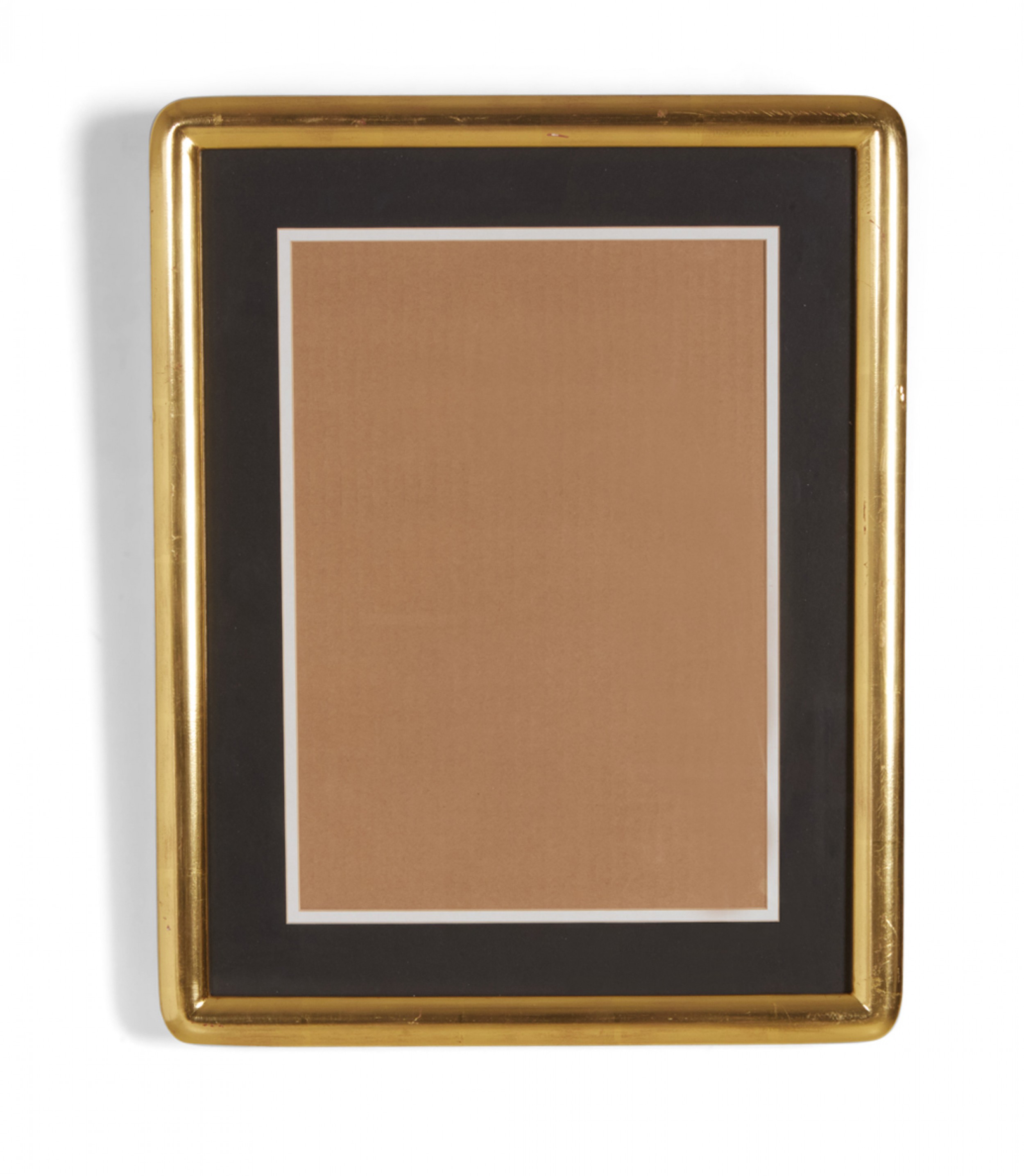 Black and gilt curved corner gallery frame